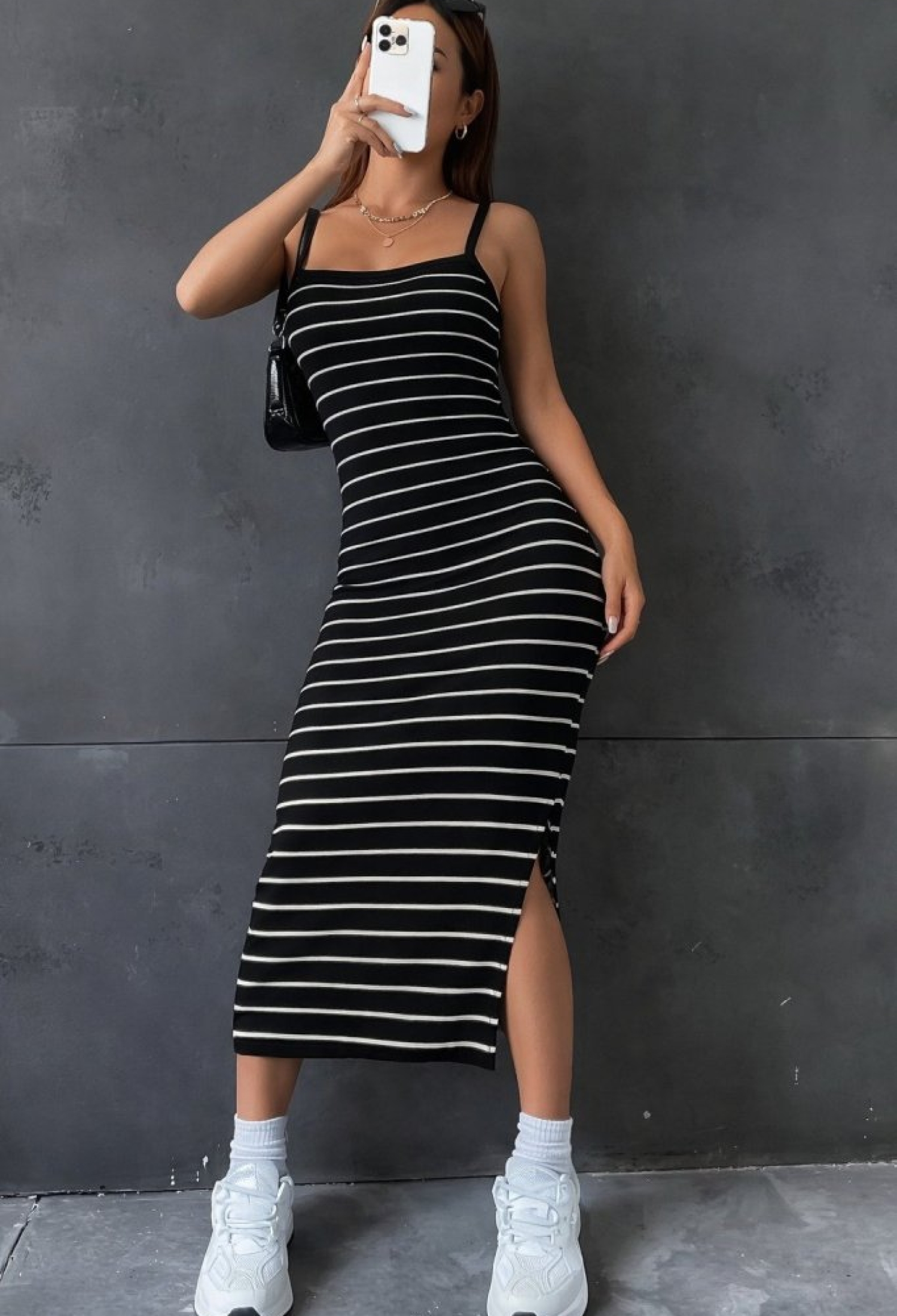 Black Striped Sleeveless Slip Dress - Brand: Janes - Women & Kids, Baby Clothes Wholesale - TheBS Women