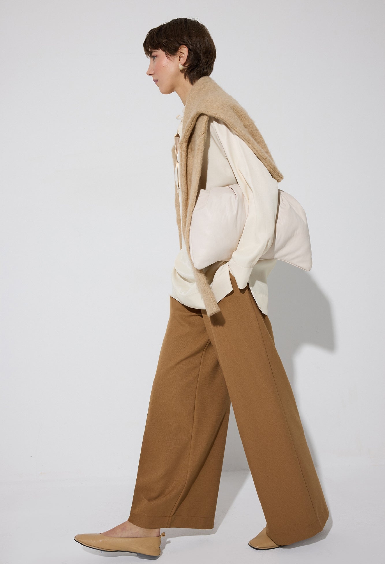 Brown Elegant Palazzo Pants - Brand: Touche Prive - Women & Kids, Baby Clothes Wholesale - TheBS Women