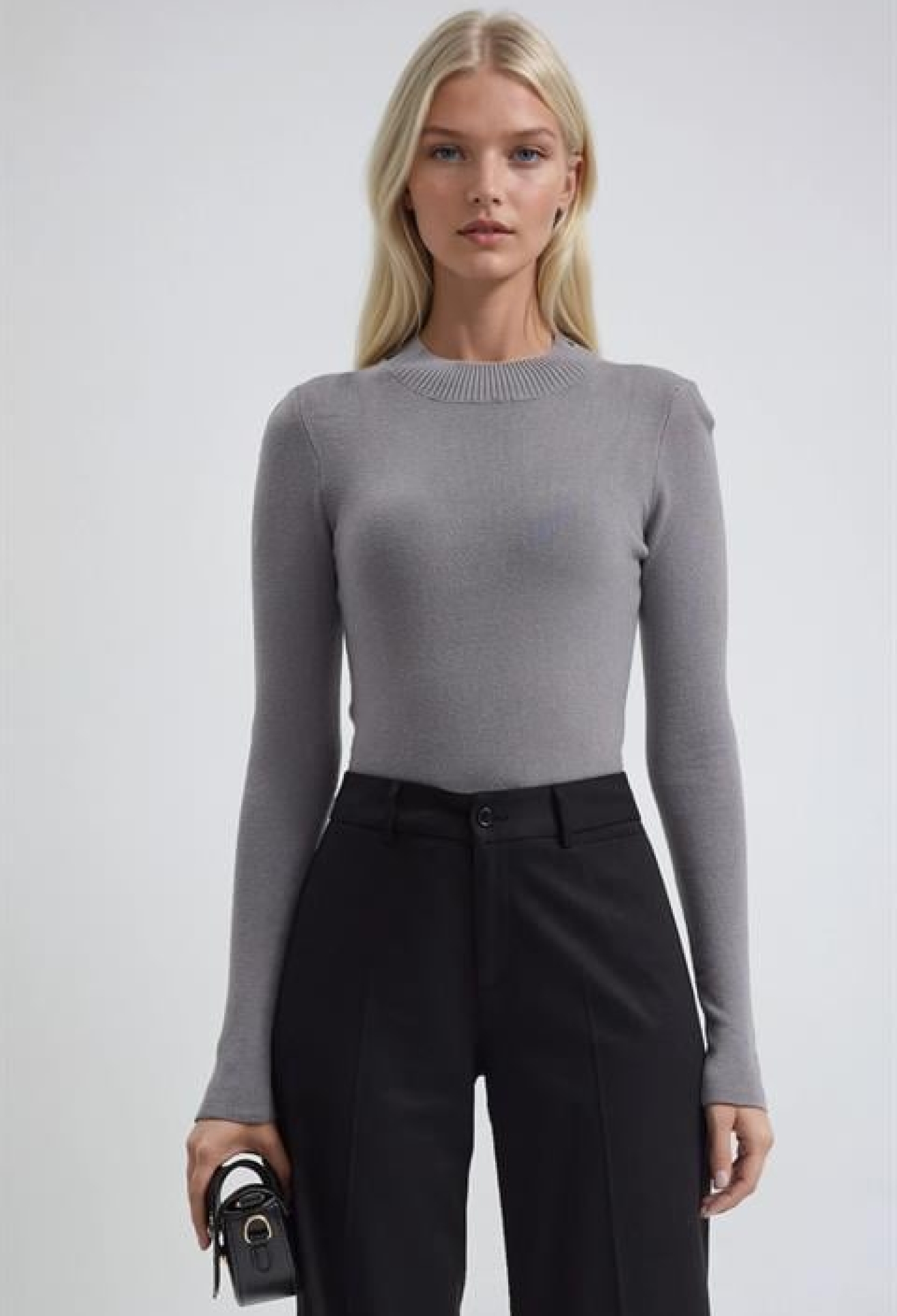 Crop Top Slim Fit Long Sleeve Crew Neck - Brand: Sobe Istanbul - Women & Kids, Baby Clothes Wholesale - TheBS Women