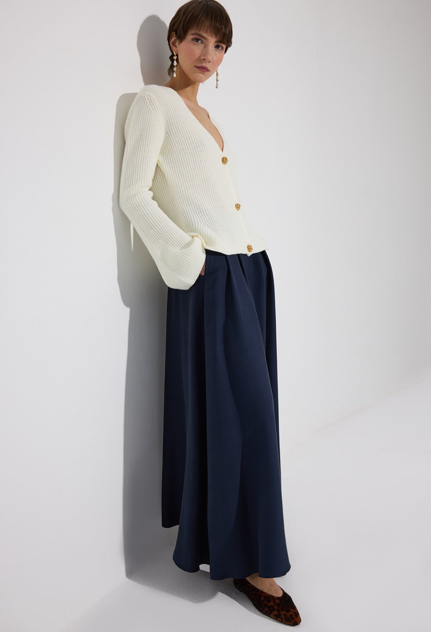 Flared Maxi Skirt With High Waist - Brand: Touche Prive - Women & Kids, Baby Clothes Wholesale - TheBS Women