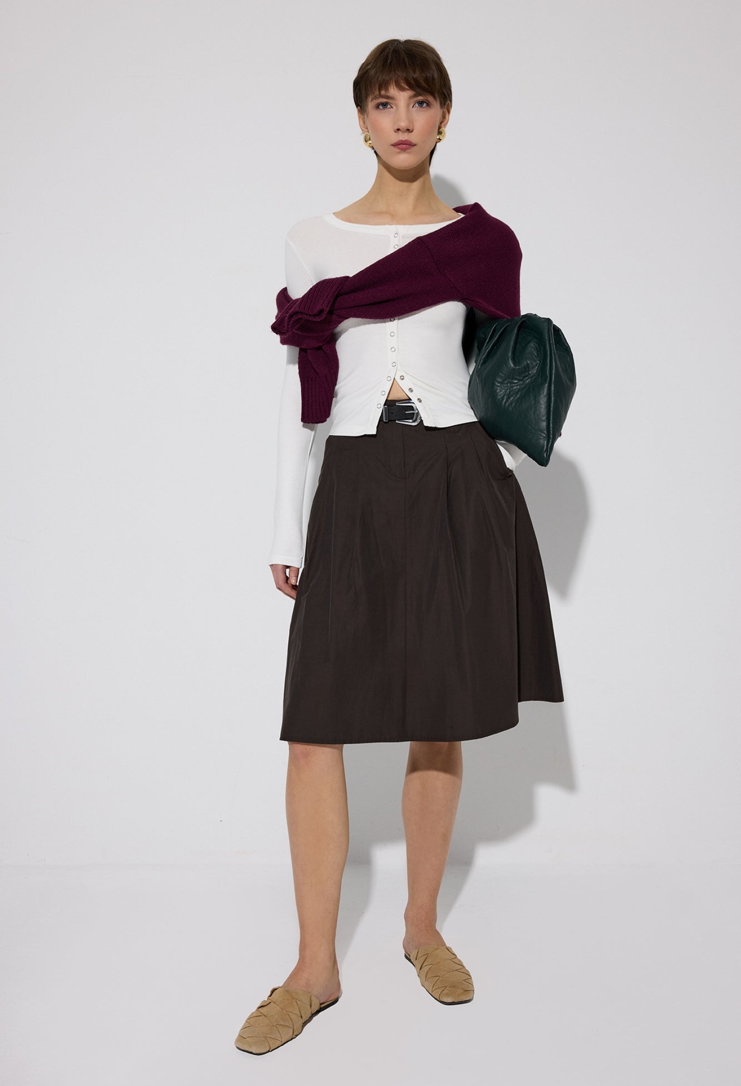 White Slim Fit Long Sleeve Blouse - Brand: Touche Prive - Women & Kids, Baby Clothes Wholesale - TheBS Women