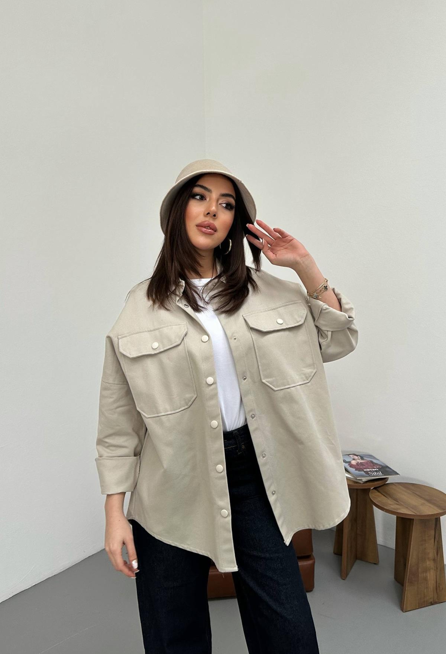 CasualShirt With Polo Neck And 3/4 Sleeves - Brand: Elisa - Women & Kids, Baby Clothes Wholesale - TheBS Women