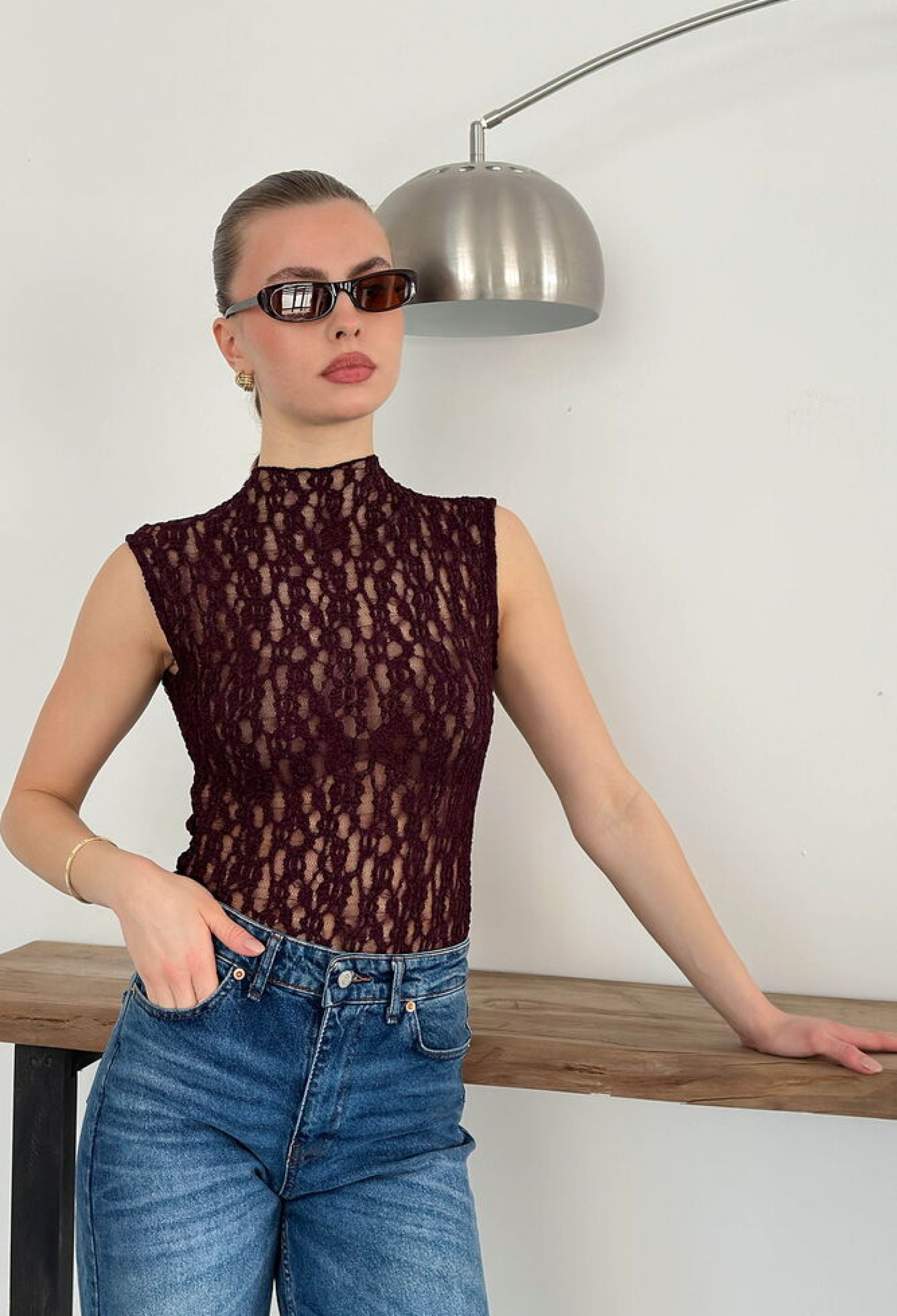 Blouse With High Neck & Cap Sleeves - Brand: Topshow - Women & Kids, Baby Clothes Wholesale - TheBS Women