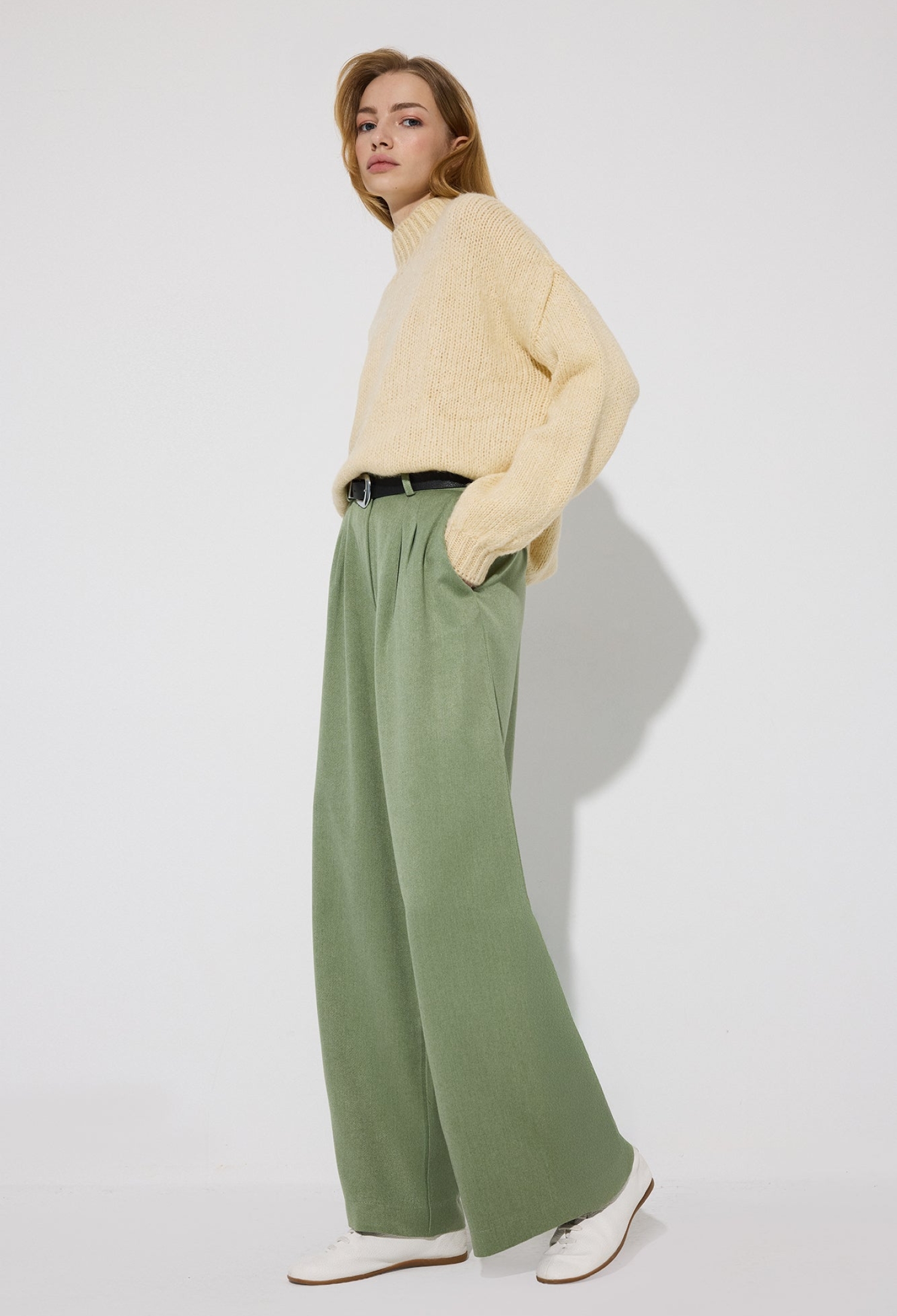 Green Palazzo Pants - Brand: Touche Prive - Women & Kids, Baby Clothes Wholesale - TheBS Women