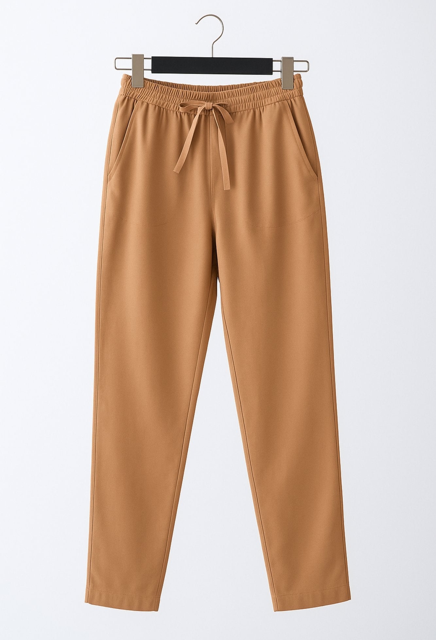 Brown Casual Modest Tapered Pants With Drawstring - Brand: Touche Prive - Women & Kids, Baby Clothes Wholesale - TheBS Women