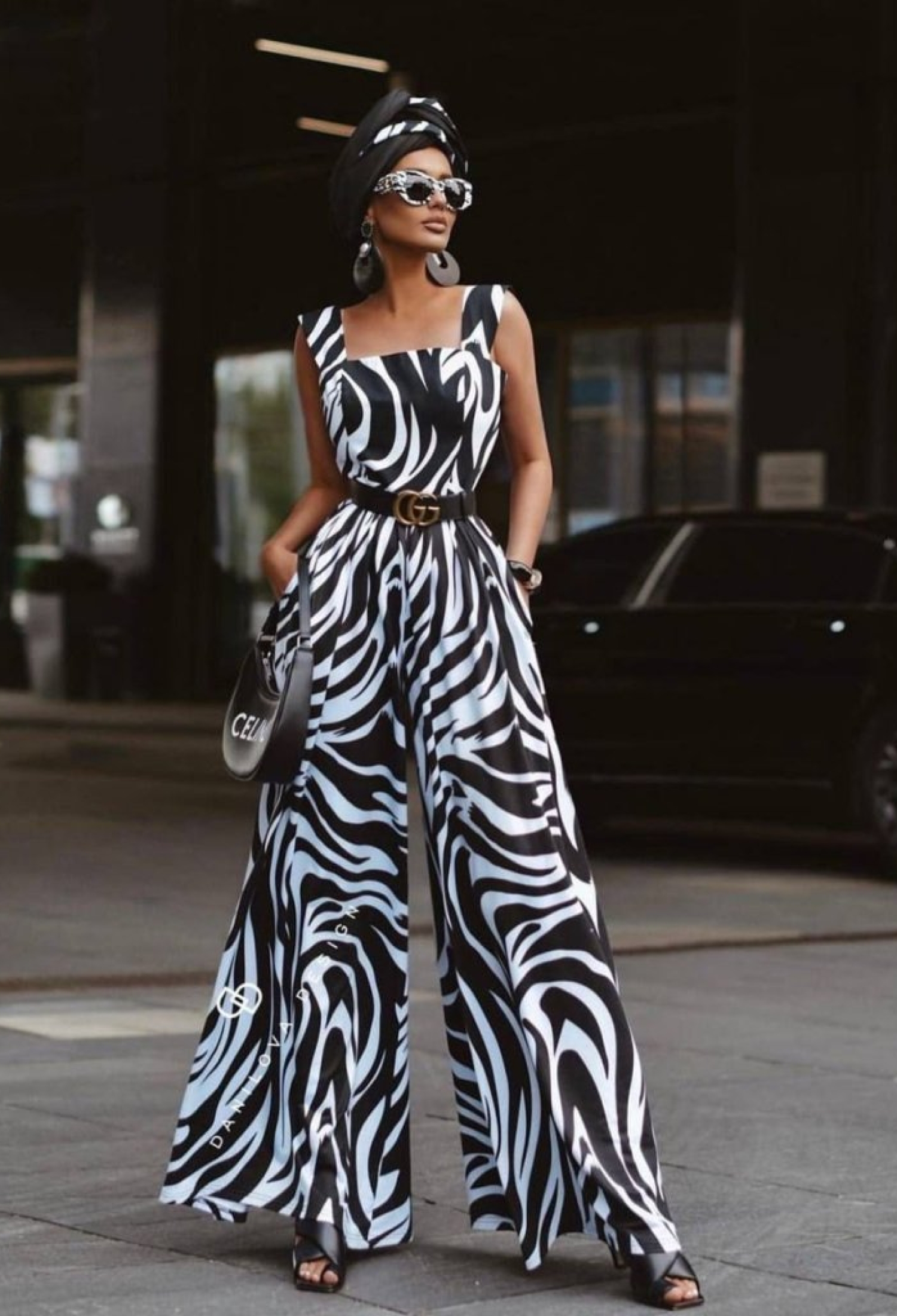 Black Zebra Print Sleeveless Jumpsuit - Brand: Janes - Women & Kids, Baby Clothes Wholesale - TheBS Women