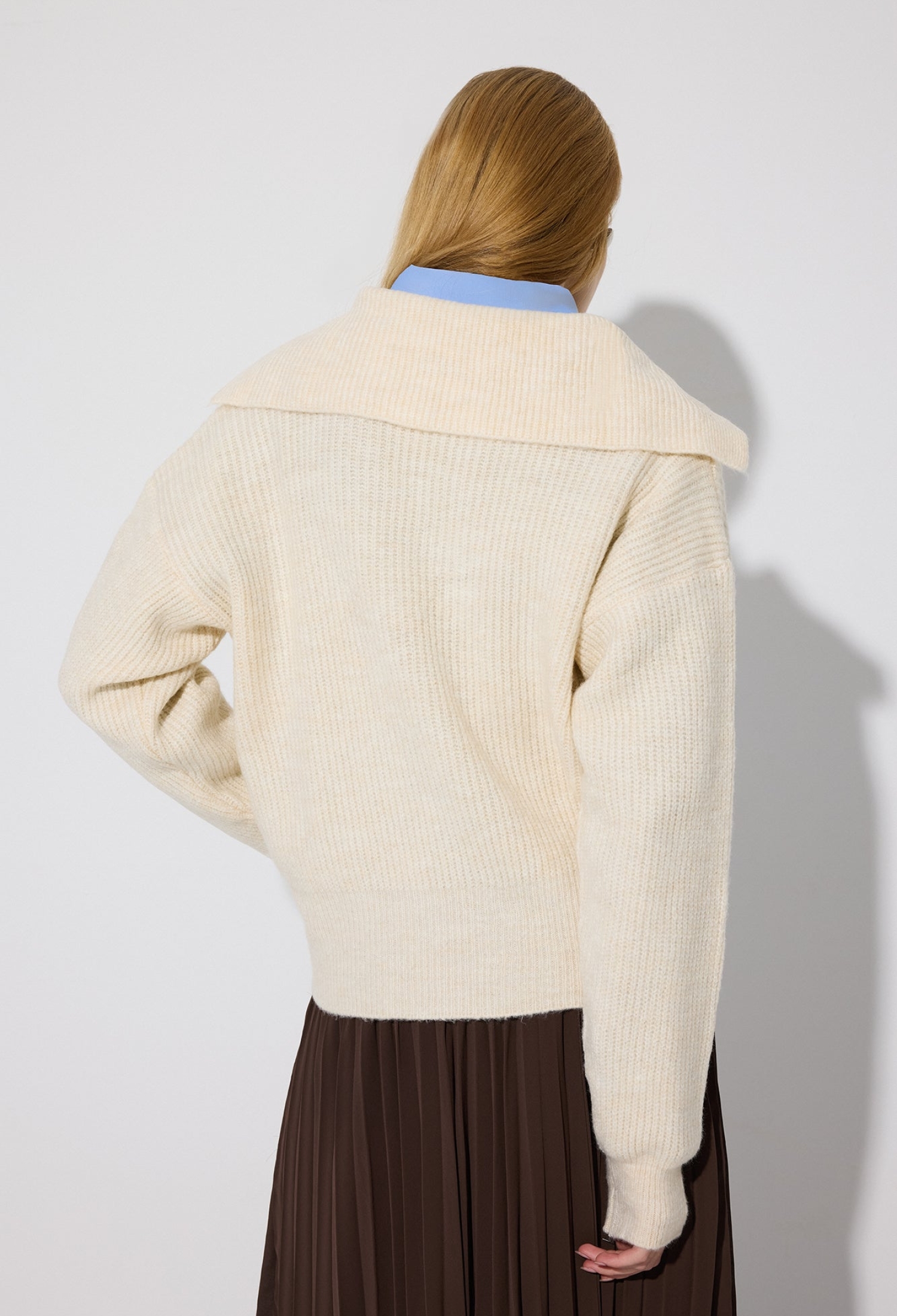 Beige Casual Elegant Preppy Sweater - Brand: Touche Prive - Women & Kids, Baby Clothes Wholesale - TheBS Women