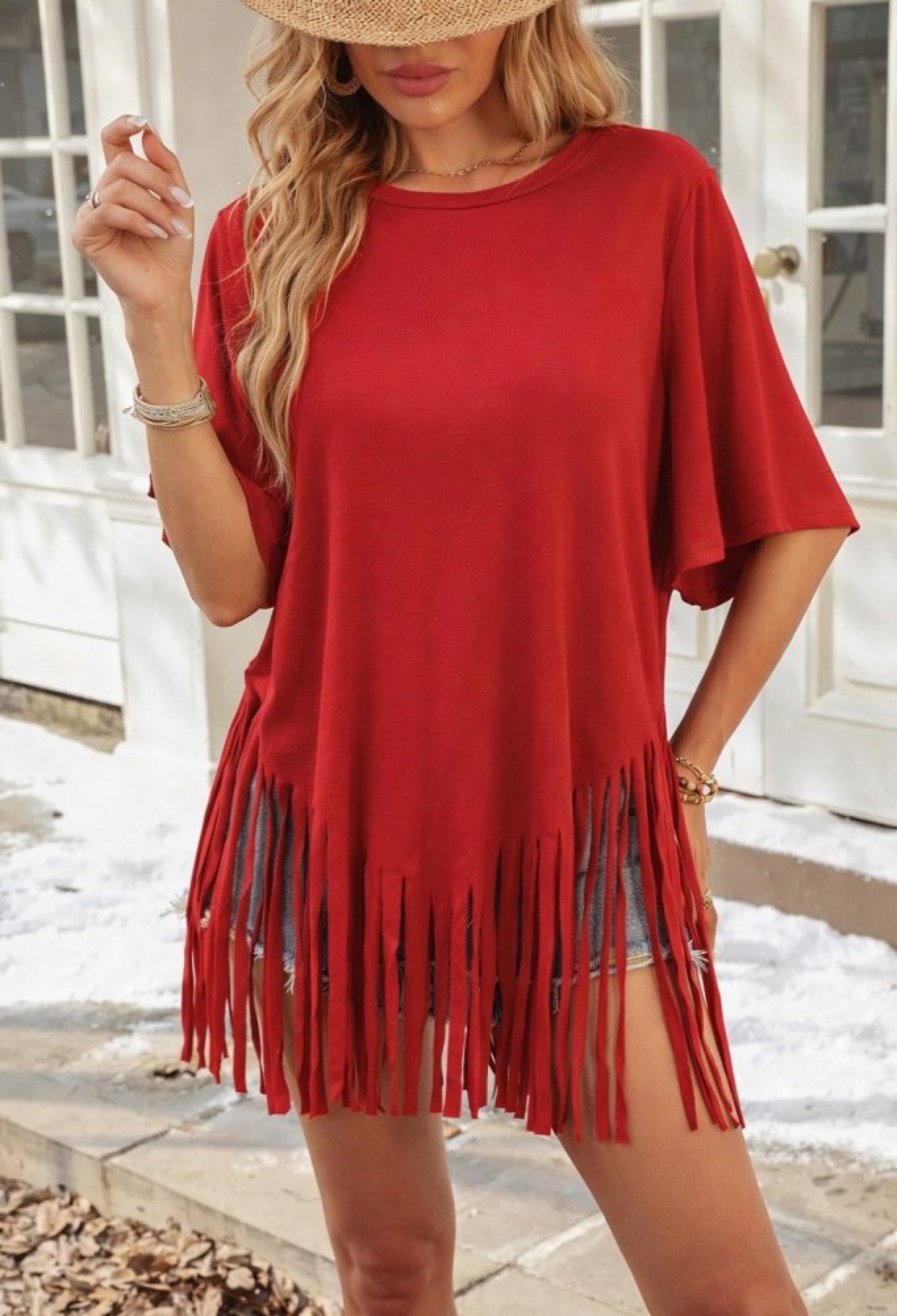 Oversized Fit Blouse With Half Sleeves - Brand: Janes - Women & Kids, Baby Clothes Wholesale - TheBS Women
