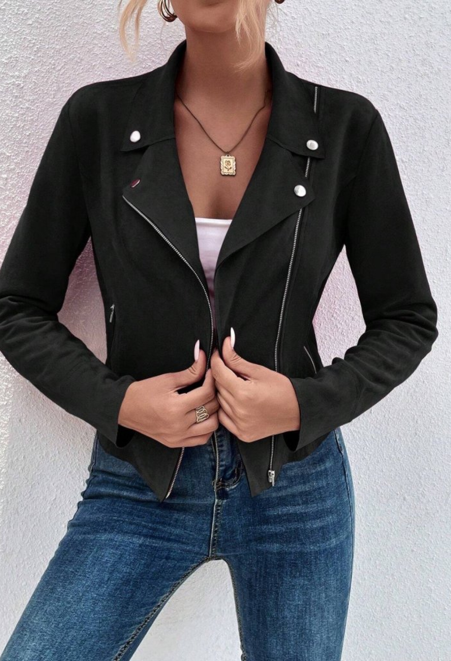 Biker Jacket With Notched Collar - Brand: Janes - Women & Kids, Baby Clothes Wholesale - TheBS Women