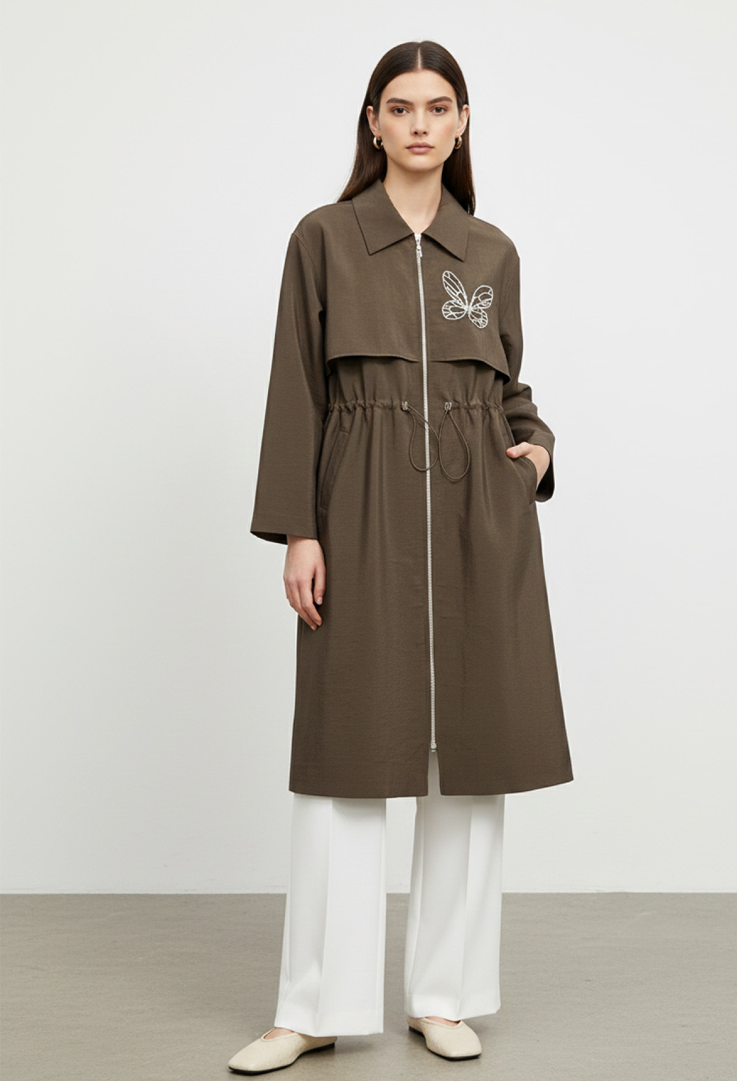 Single-Breasted Long Coat - Brand: Puane - Women & Kids, Baby Clothes Wholesale - TheBS Women