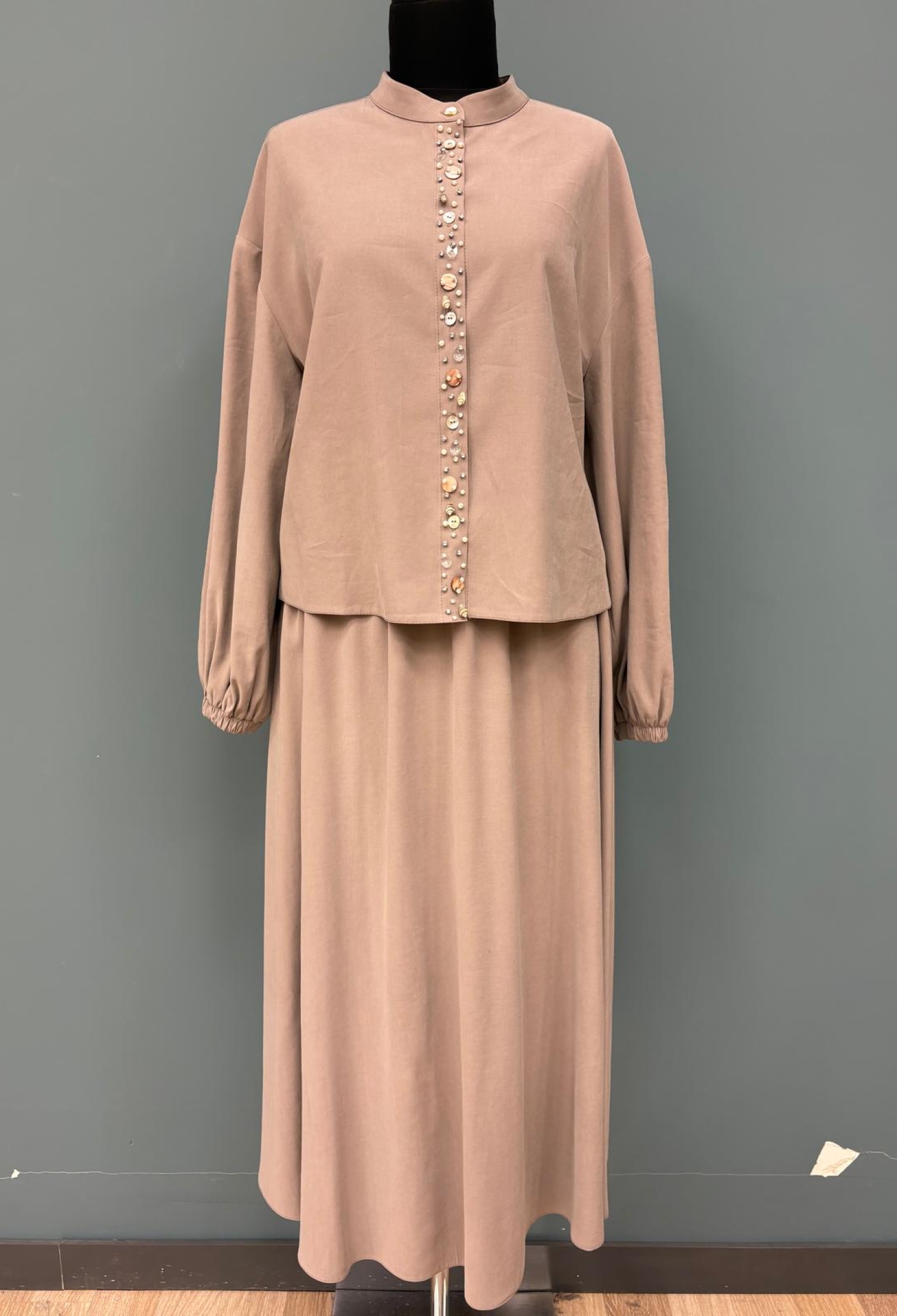 Beige Elegant Modest Set - Brand: Puane - Women & Kids, Baby Clothes Wholesale - TheBS Women