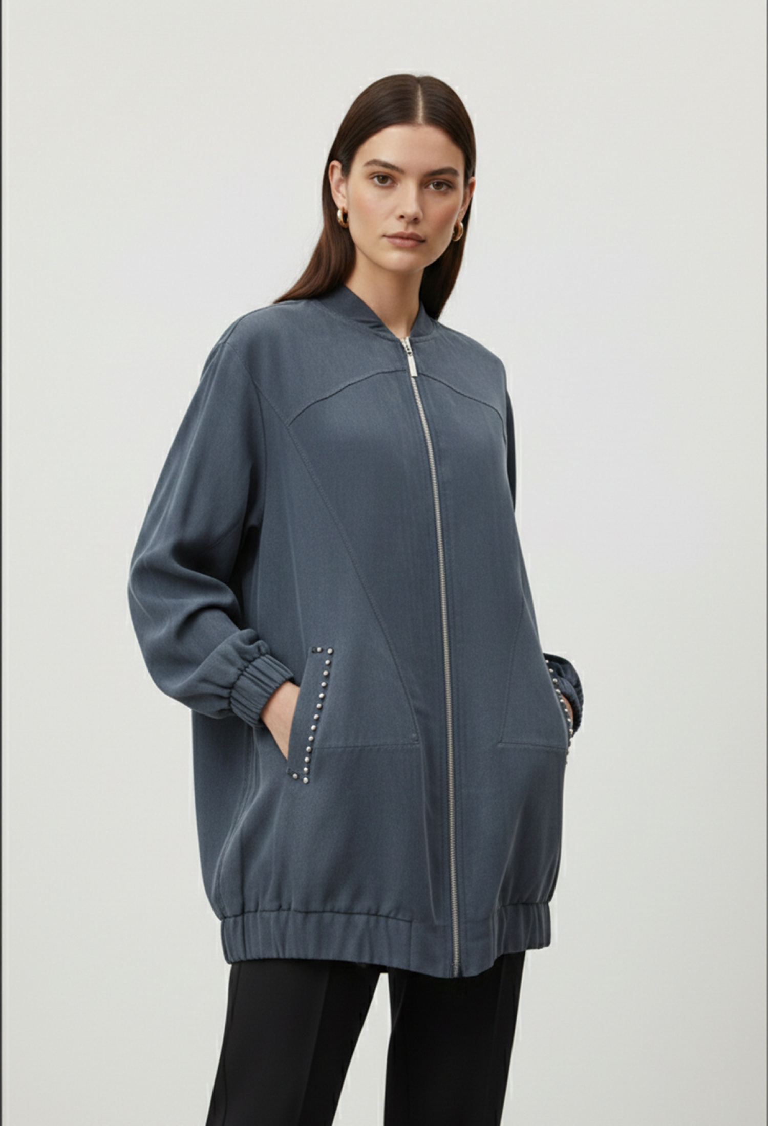 Grey Bomber Jacket - Brand: Puane - Women & Kids, Baby Clothes Wholesale - TheBS Women