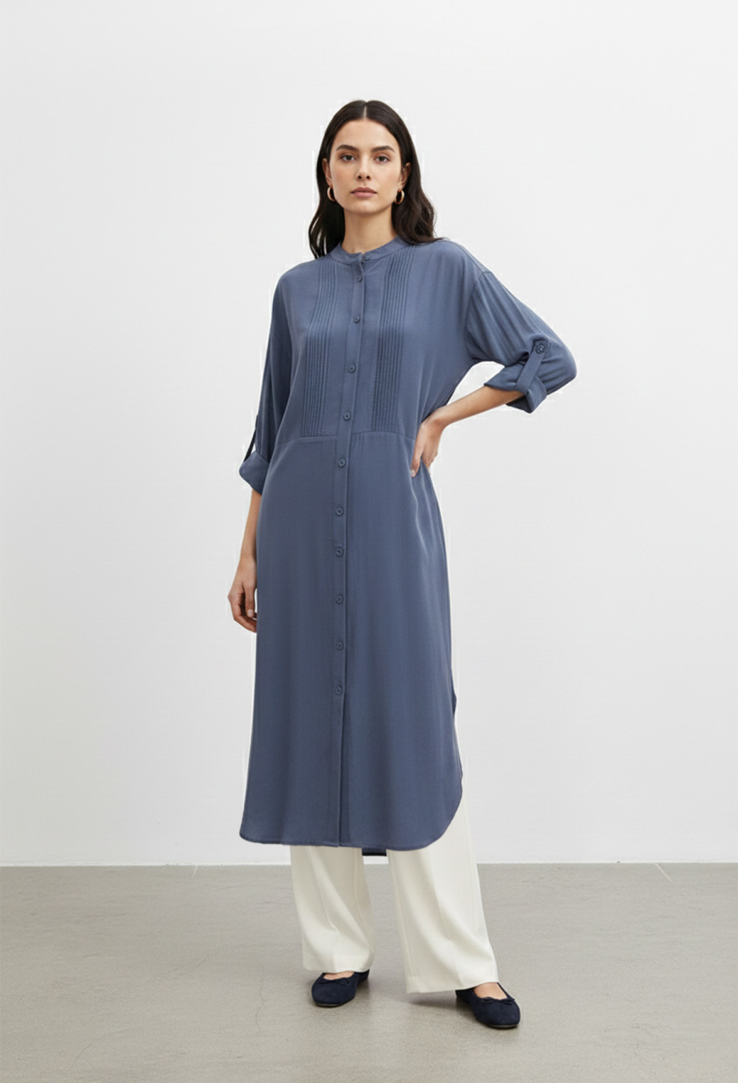 NavyModest Casual Elegant Tunic - Brand: Puane - Women & Kids, Baby Clothes Wholesale - TheBS Women