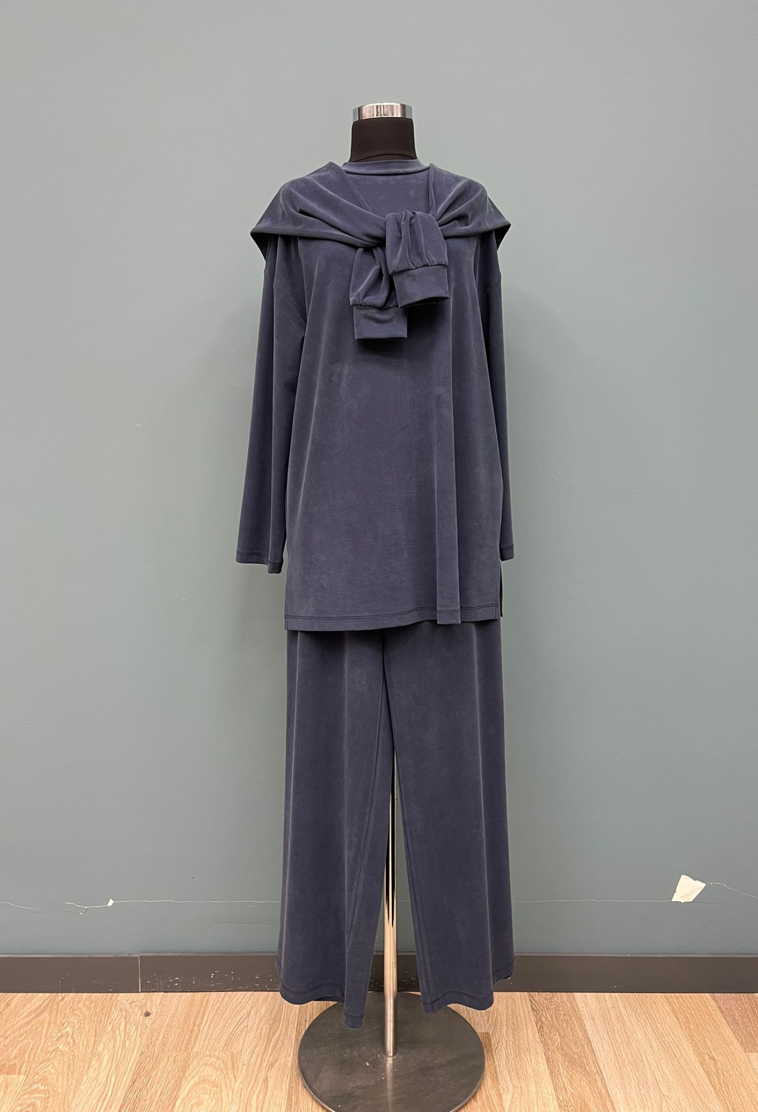 Navy Blue Set - Casual Elegant Palazzo Lounge Wear - Brand: Puane - Women & Kids, Baby Clothes Wholesale - TheBS Women