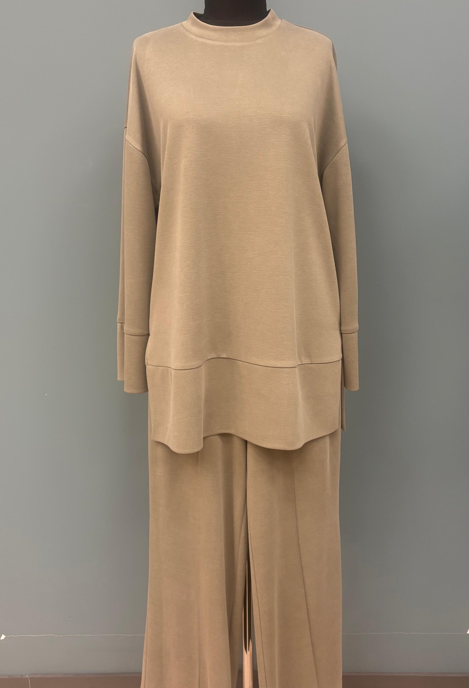 Beige Modest Casual Sport Set - Brand: Puane - Women & Kids, Baby Clothes Wholesale - TheBS Women