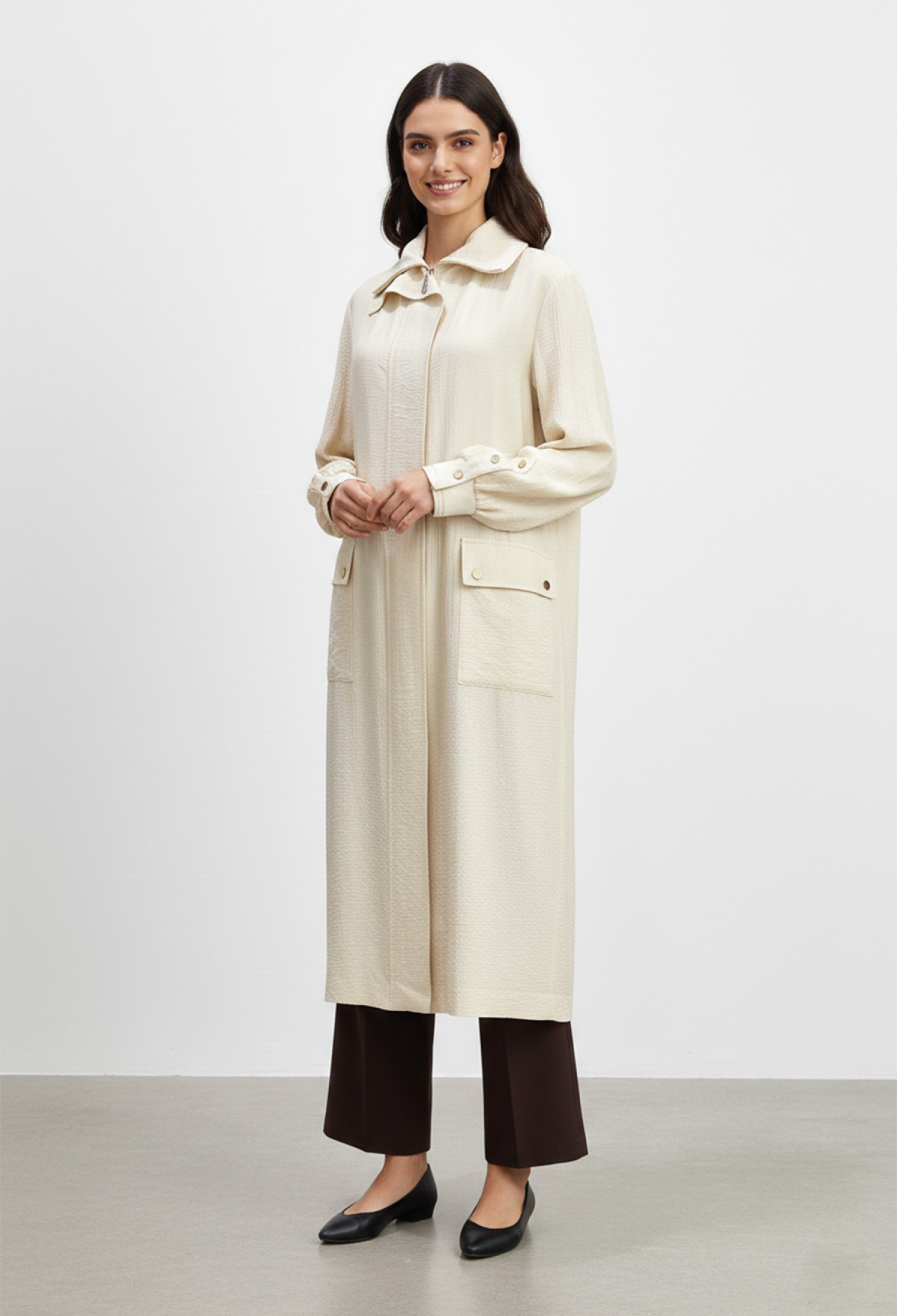 Single-Breasted Elegant Coat - Brand: Puane - Women & Kids, Baby Clothes Wholesale - TheBS Women