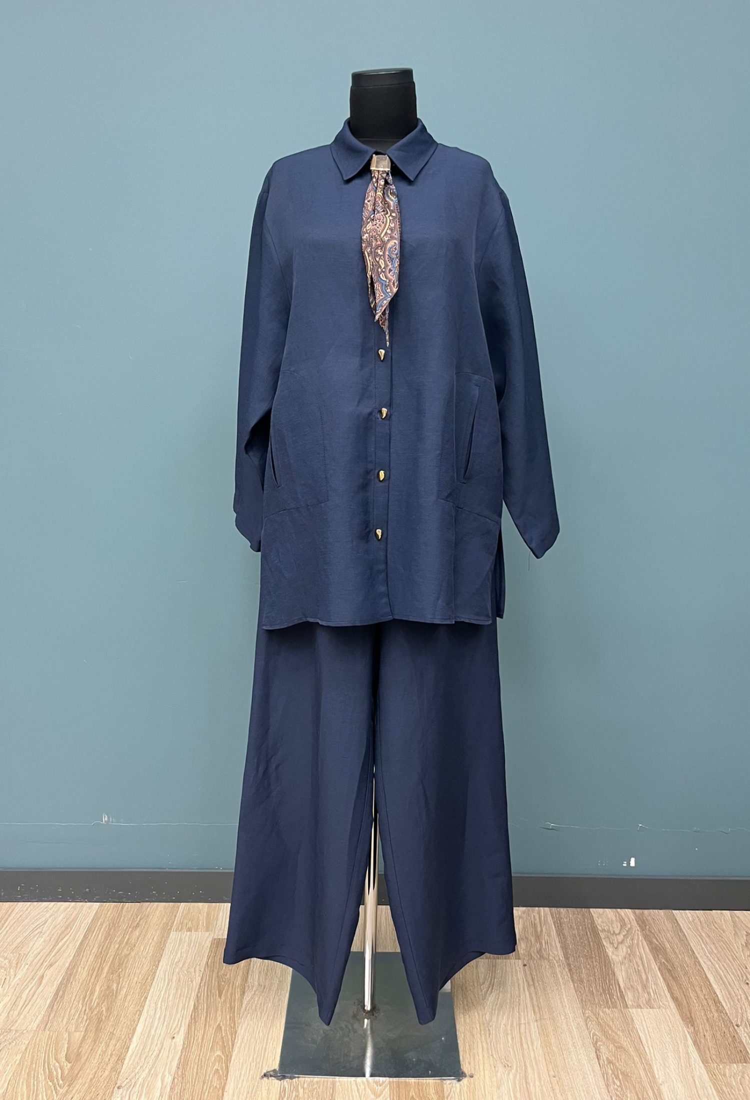 Navy Blue Modest Formal Set - Brand: Puane - Women & Kids, Baby Clothes Wholesale - TheBS Women