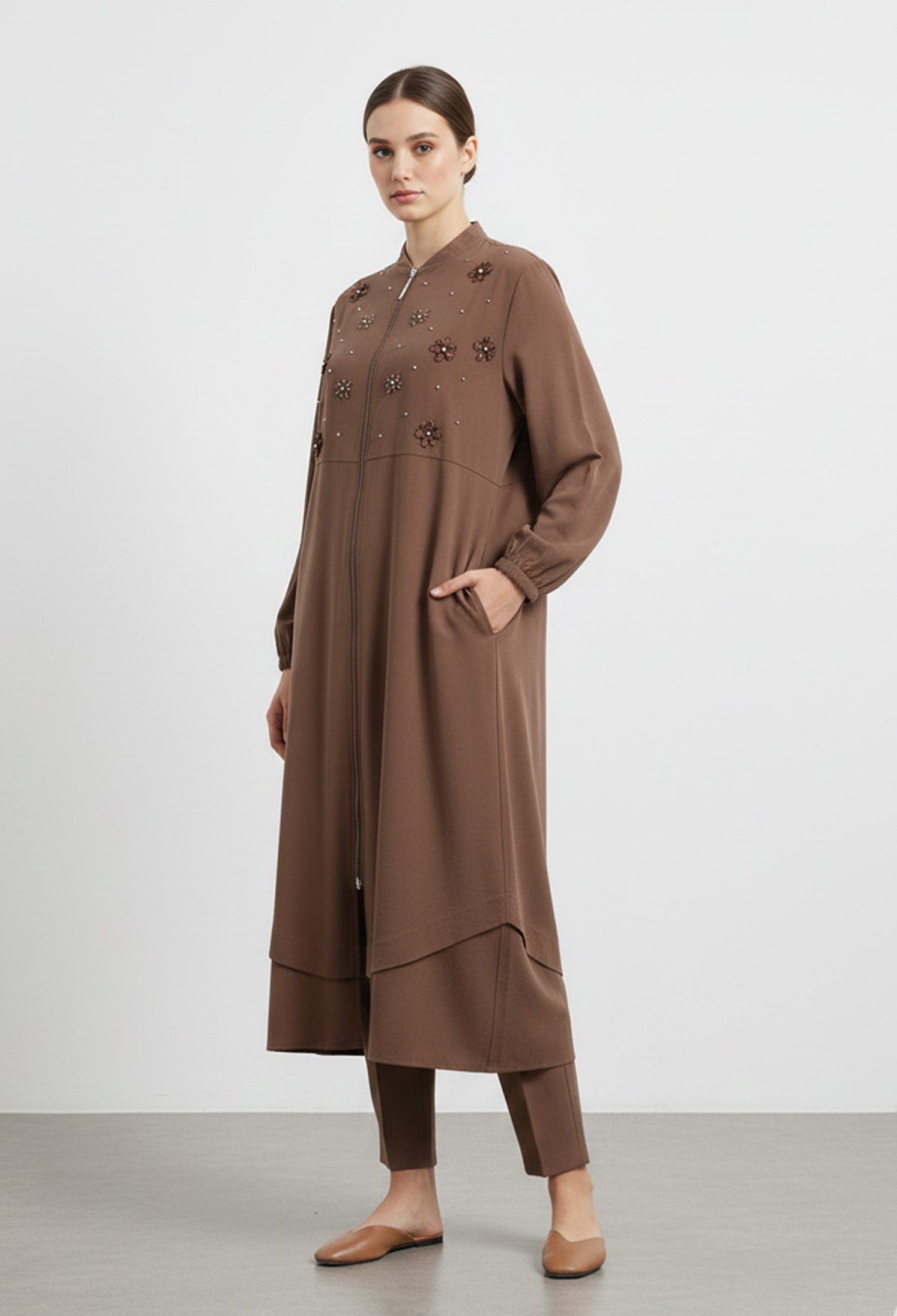 Cardigan With Zip Up And Shawl Collar - Brand: Puane - Women & Kids, Baby Clothes Wholesale - TheBS Women