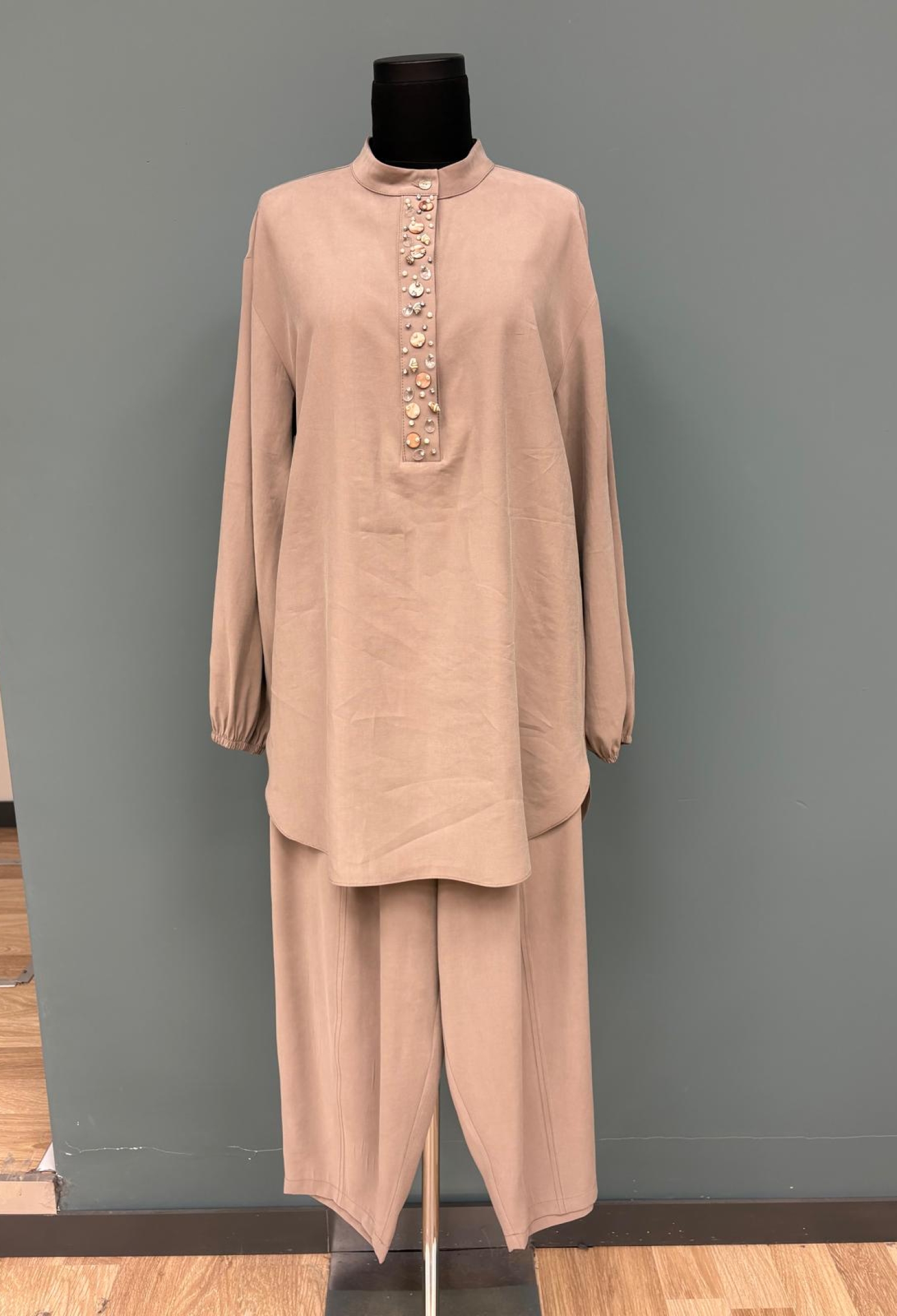 Beige Modest Casual Elegant Set - Brand: Puane - Women & Kids, Baby Clothes Wholesale - TheBS Women
