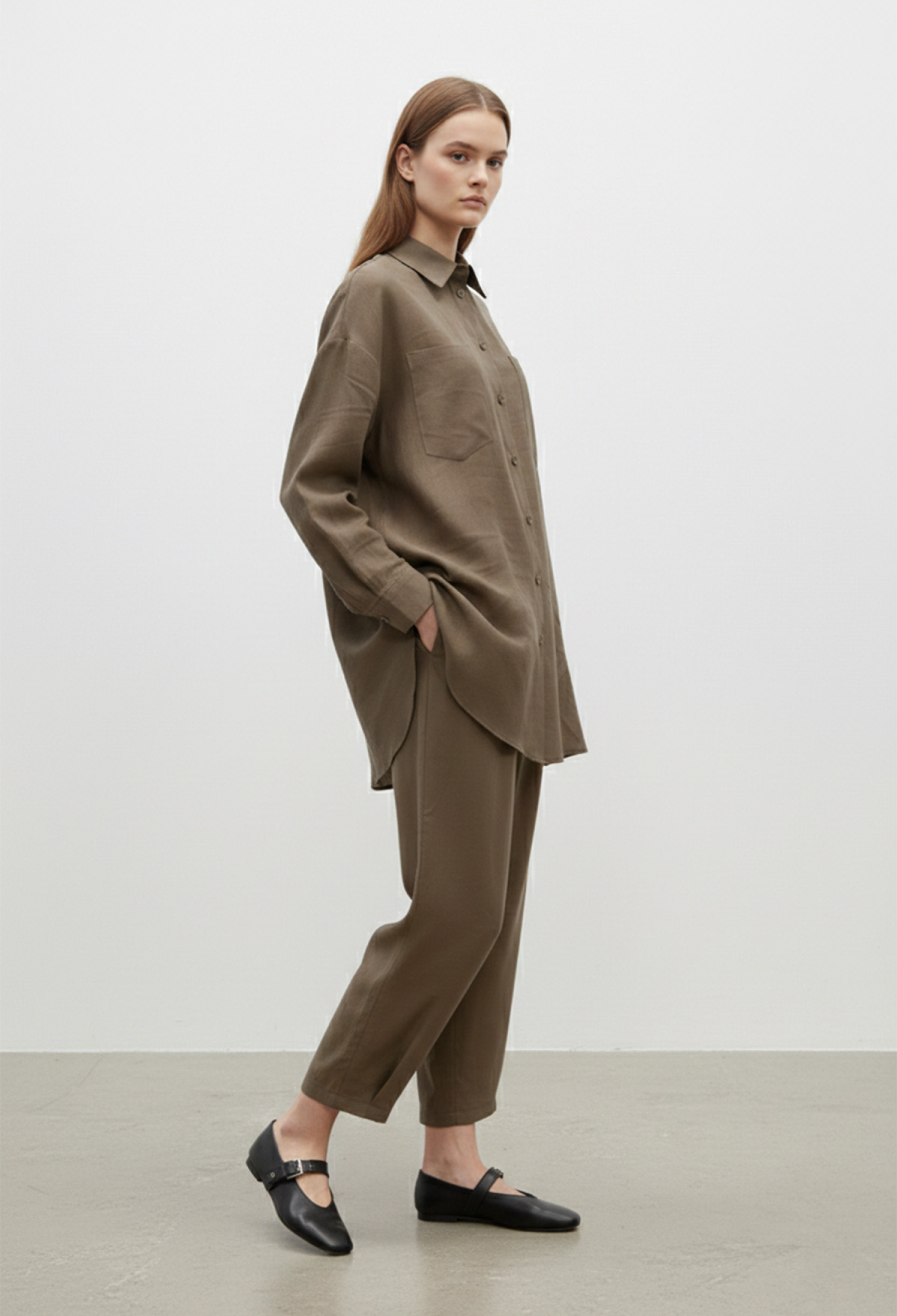 Khaki Casual Elegant Oversized Set - Brand: Puane - Women & Kids, Baby Clothes Wholesale - TheBS Women