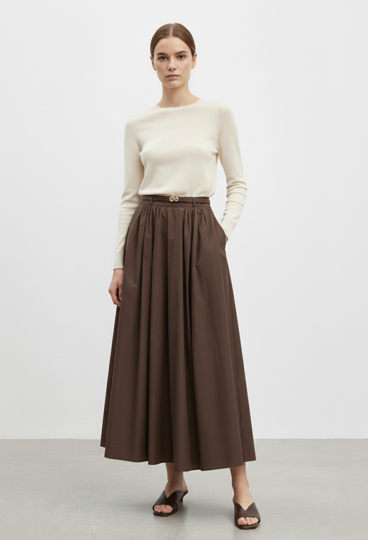 Flared Maxi Skirt With High Waist - Brand: SOUL - Women & Kids, Baby Clothes Wholesale - TheBS Women