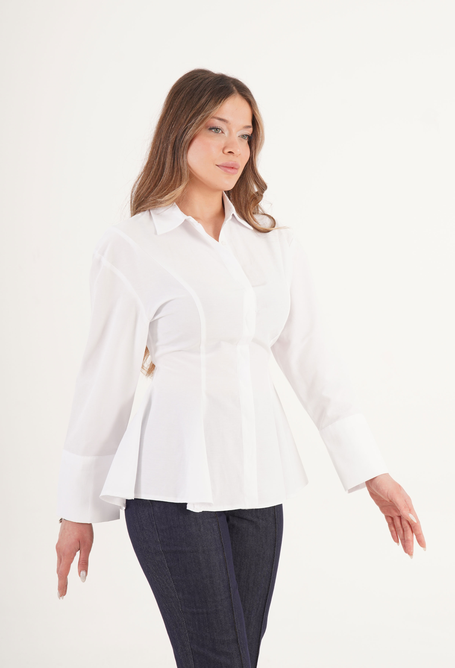 Fitted Elegant Buttoned Shirt - Brand: Lustrin - Women & Kids, Baby Clothes Wholesale - TheBS Women