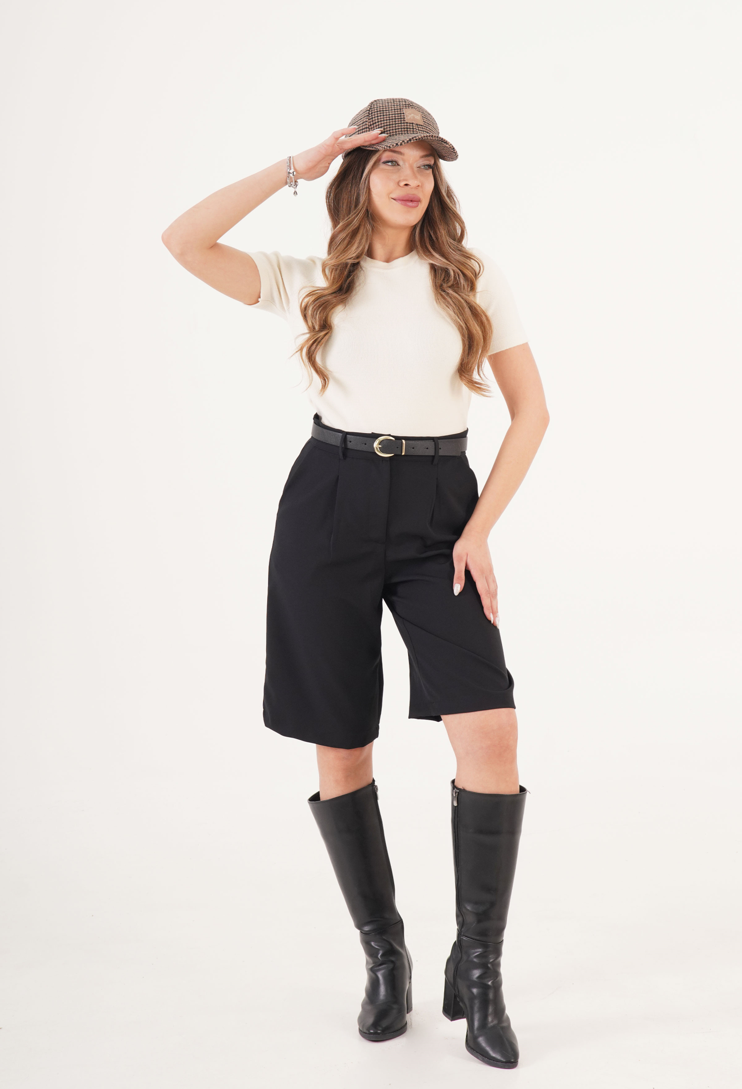 Bermuda High Waist Shorts - Brand: Lustrin - Women & Kids, Baby Clothes Wholesale - TheBS Women
