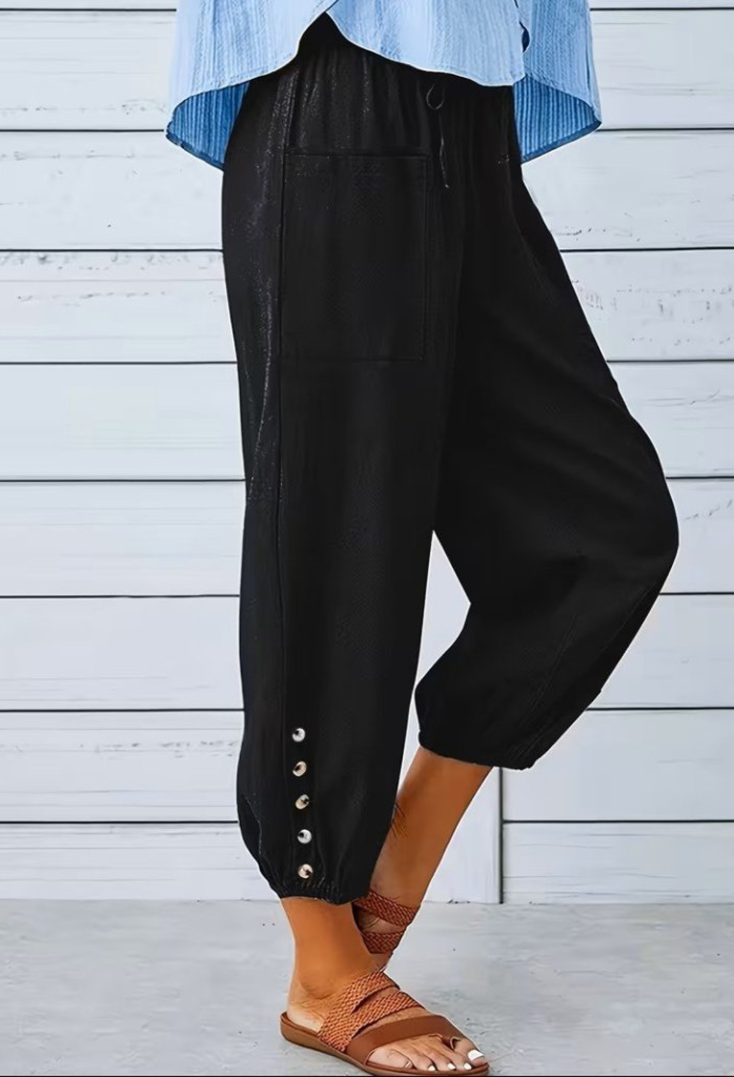 Casual Mid Waist Cropped Jogger Pants - Brand: Janes - Women & Kids, Baby Clothes Wholesale - TheBS Women