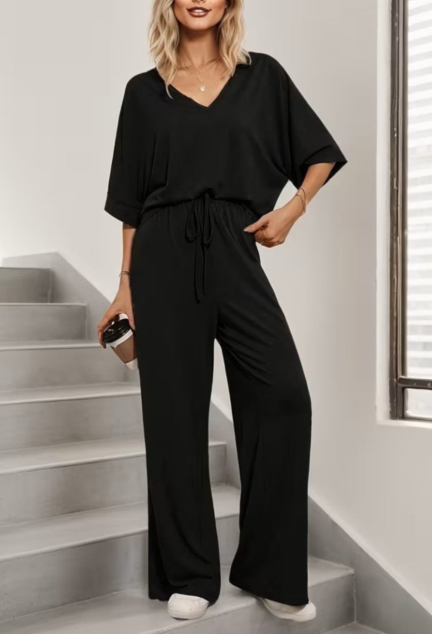 Set - Casual Oversized Palazzo Drawstring - Brand: Janes - Women & Kids, Baby Clothes Wholesale - TheBS Women