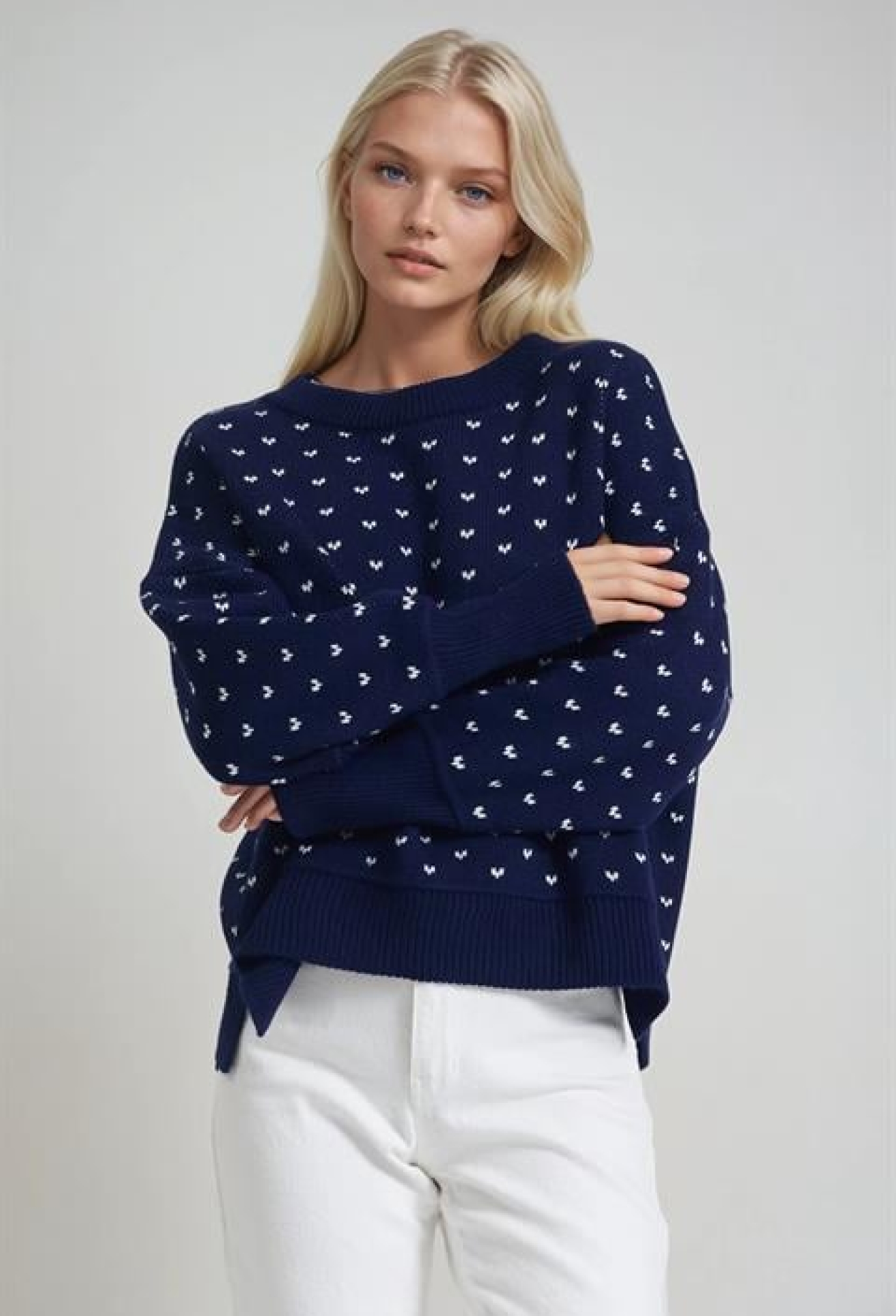 Oversized Fit Crew Neck Sweater - Brand: Sobe Istanbul - Women & Kids, Baby Clothes Wholesale - TheBS Women