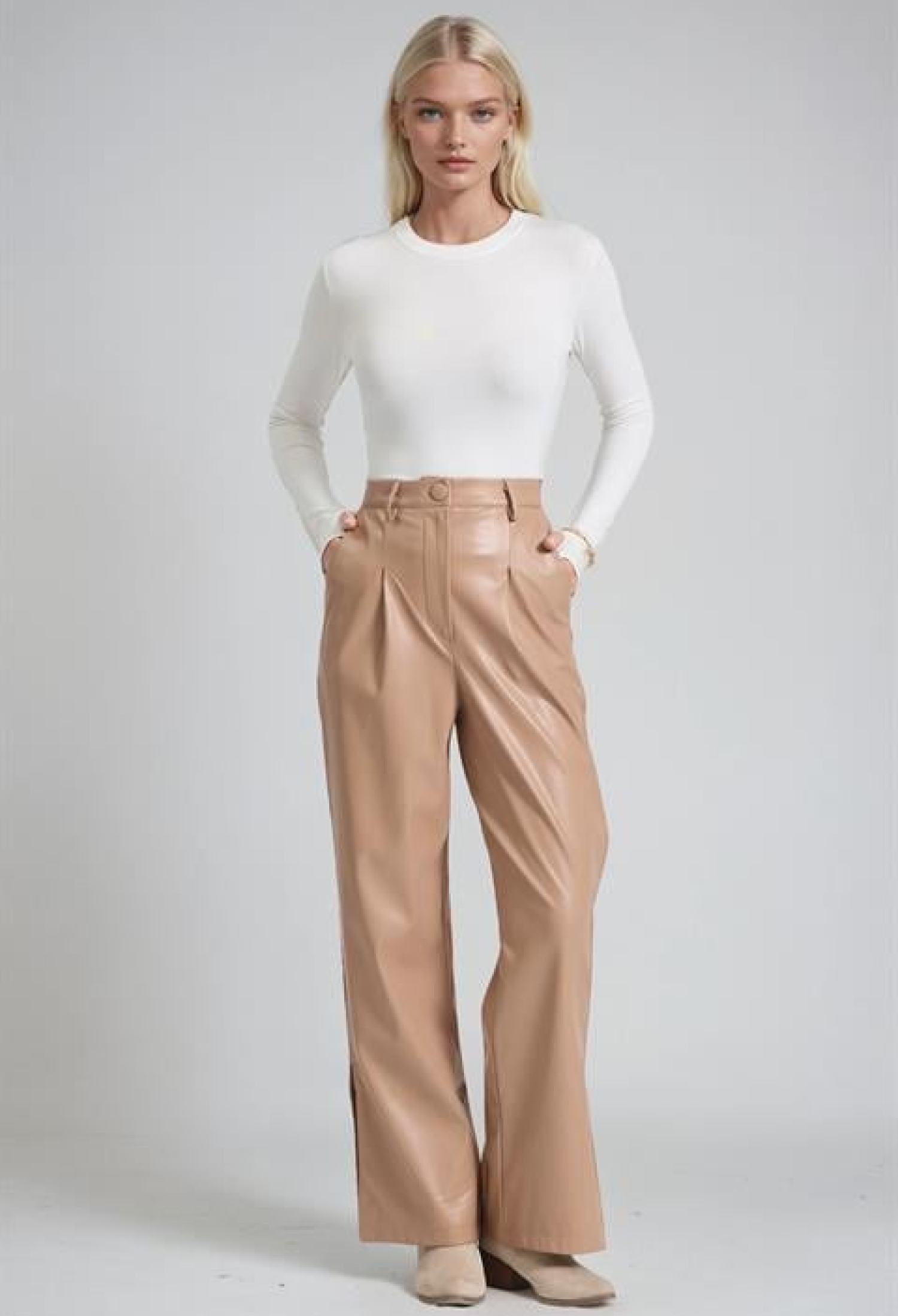 Beige Elegant Formal Vintage Casual Retro Pants - Brand: Sobe Istanbul - Women & Kids, Baby Clothes Wholesale - TheBS Women