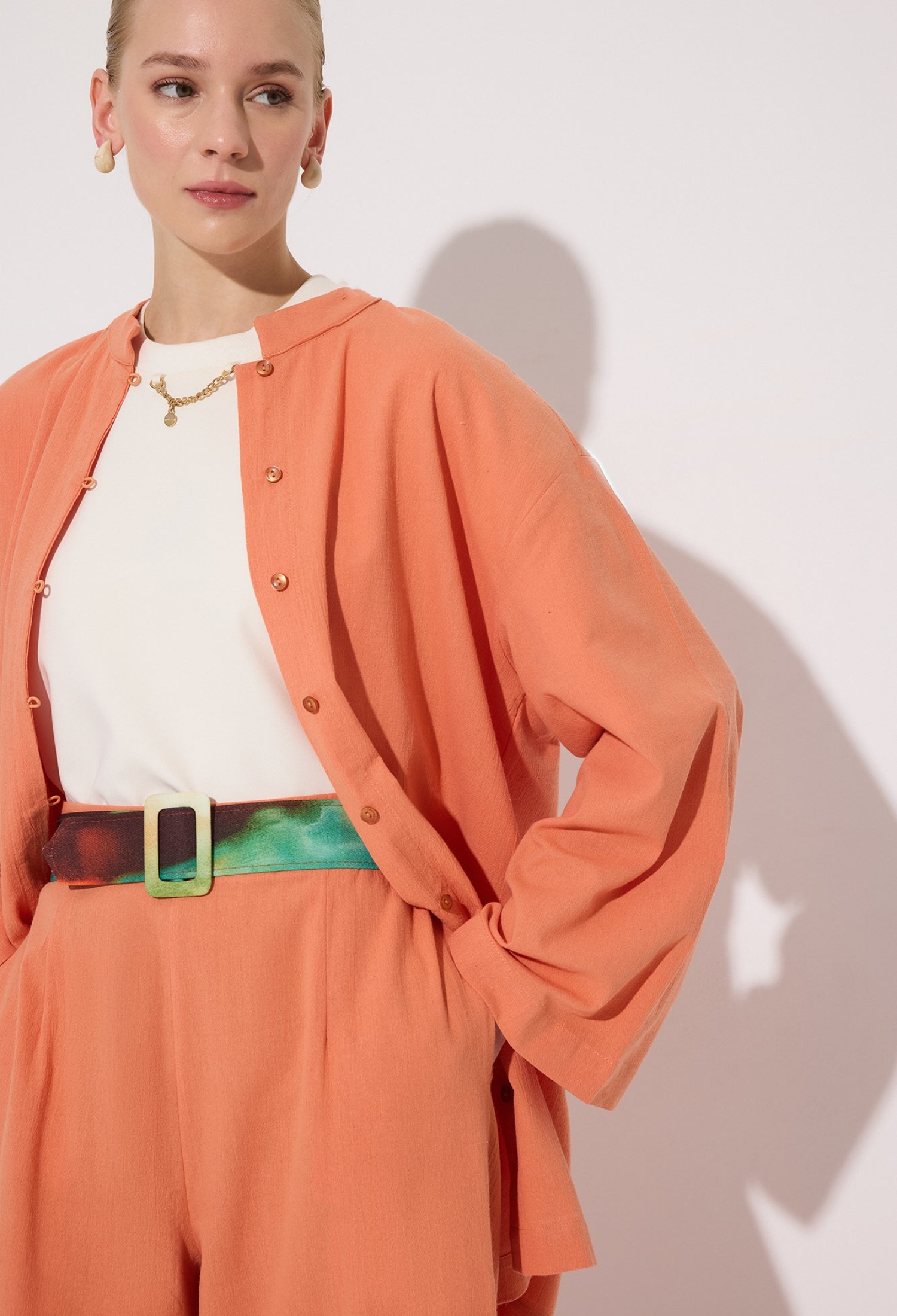 Orange Elegant Oversized Palazzo Set - Brand: Touche Prive - Women & Kids, Baby Clothes Wholesale - TheBS Women