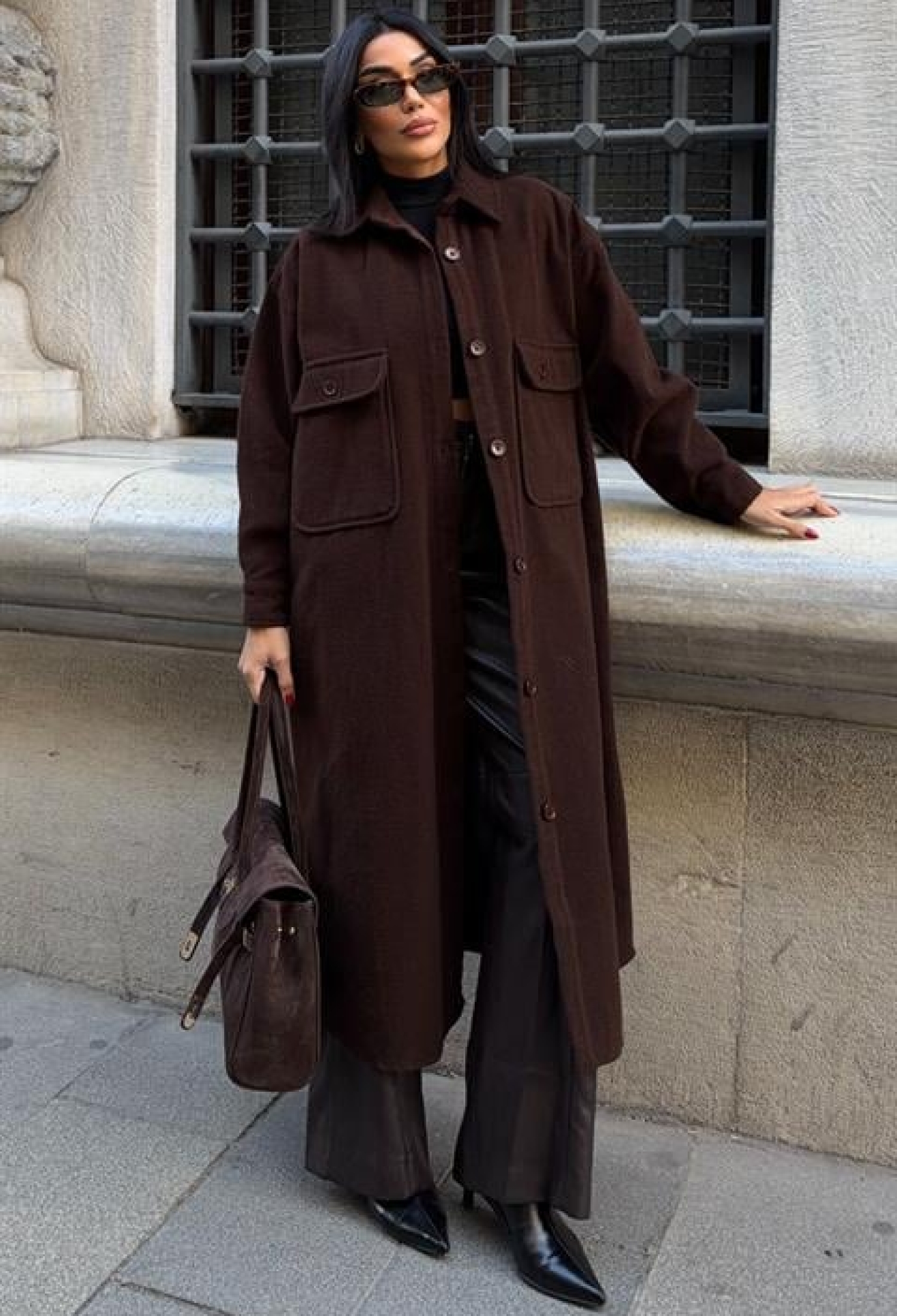 Coat – Oversized Buttoned Long Shacket - Brand: Sobe Istanbul - Women & Kids, Baby Clothes Wholesale - TheBS Women