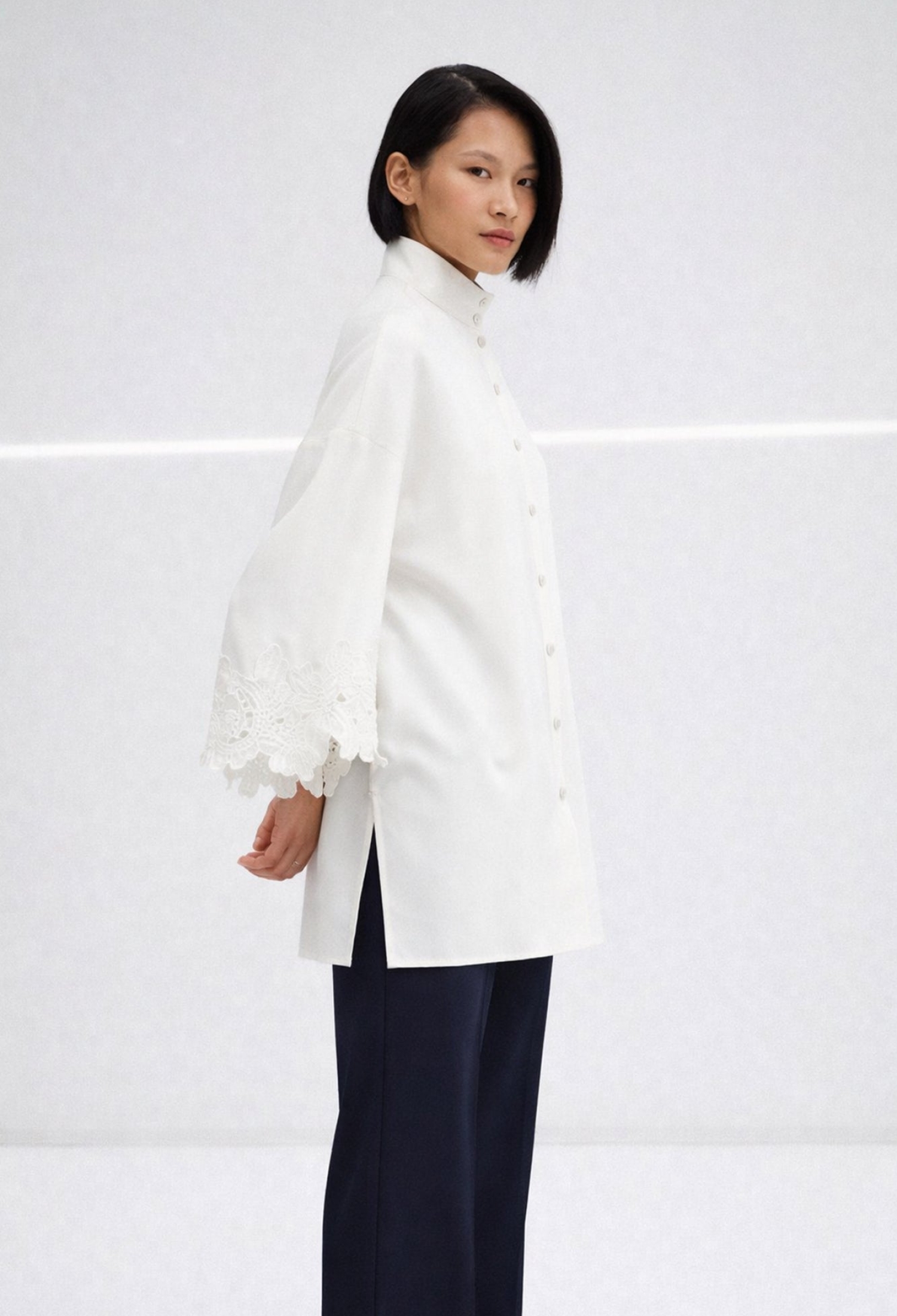 White Oversized Fit Formal Shirt - Brand: Touche Prive - Women & Kids, Baby Clothes Wholesale - TheBS Women