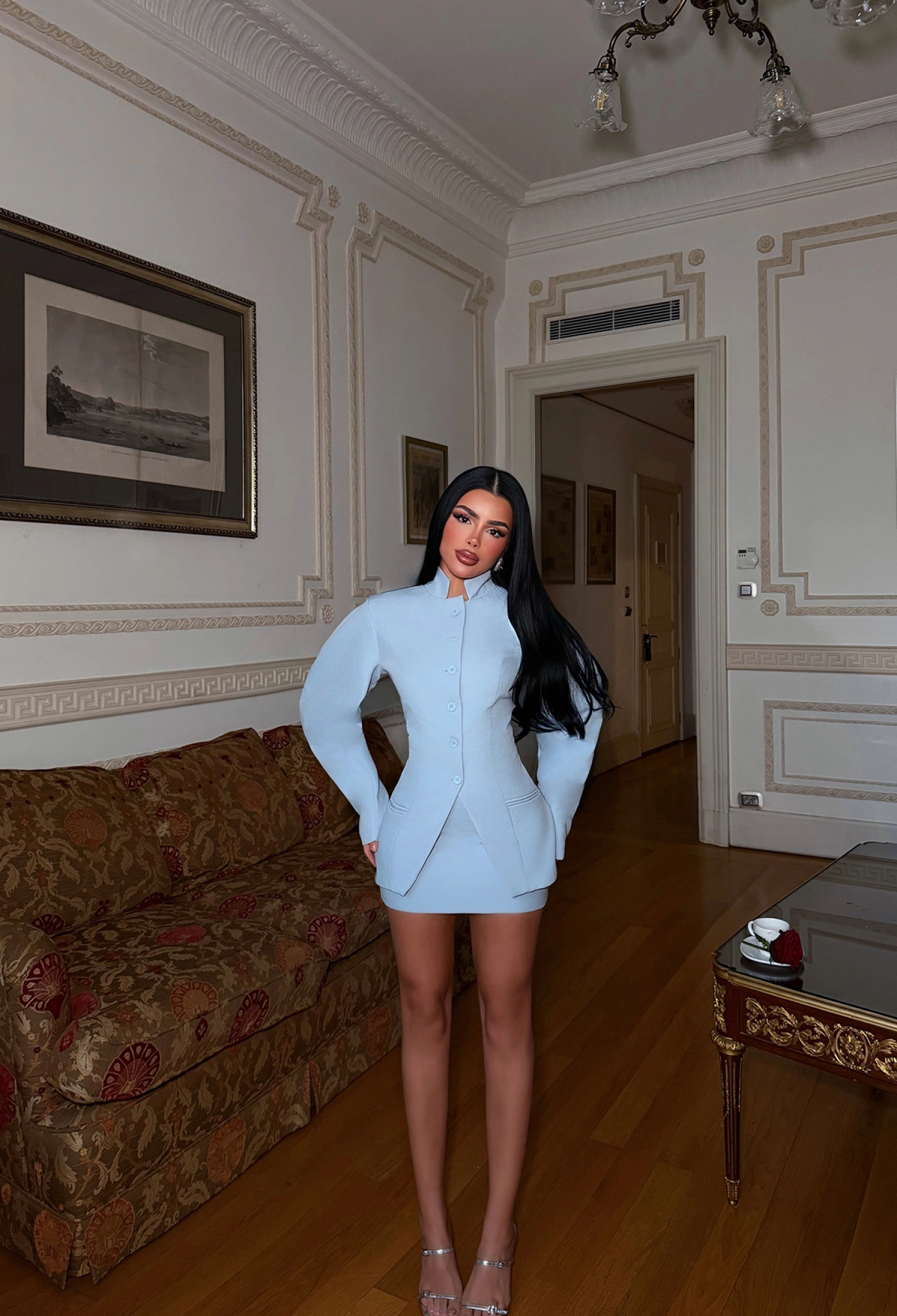 Elegant Formal Set With Bodycon Mini Skirt - Brand: EYYO ATELIER - Women & Kids, Baby Clothes Wholesale - TheBS Women