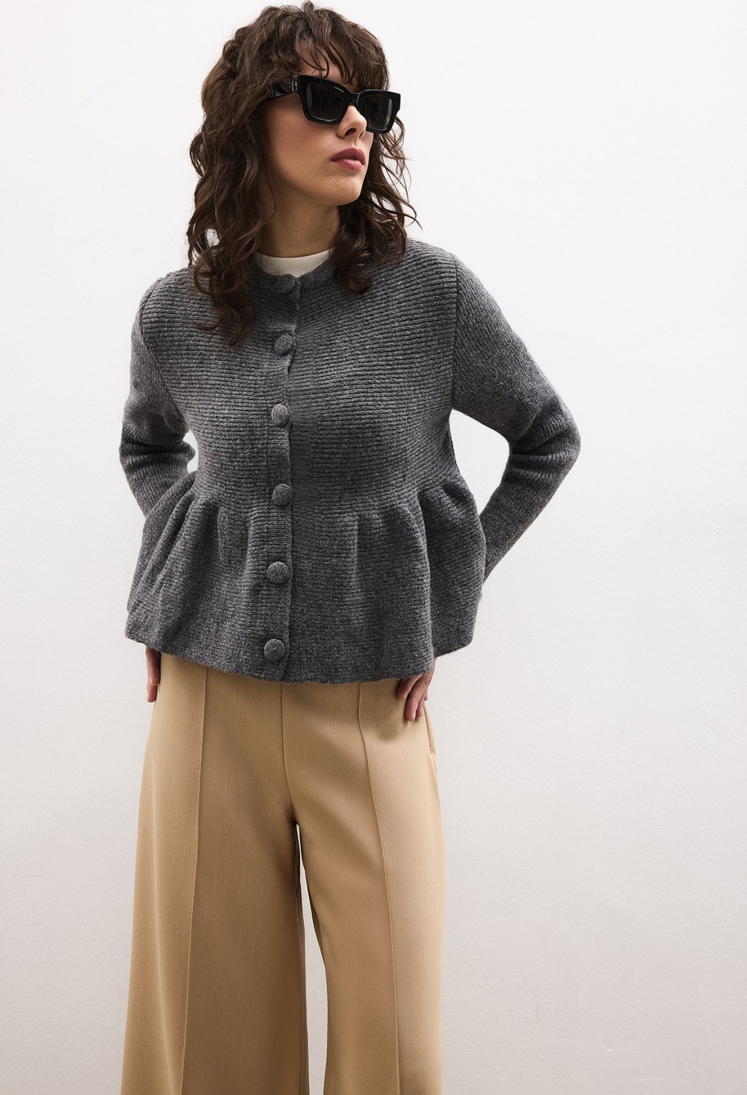 Grey Casual Elegant Preppy Cardigan - Brand: Touche Prive - Women & Kids, Baby Clothes Wholesale - TheBS Women