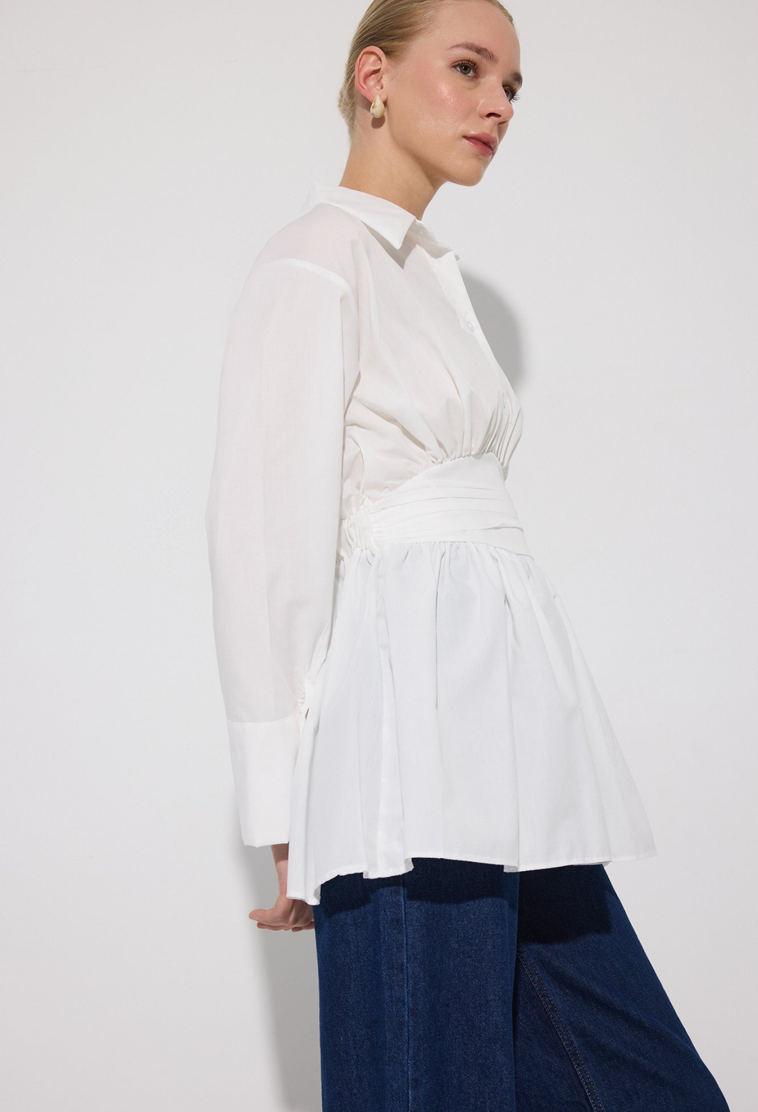 Tunic With Shawl Collar And Long Sleeves - Brand: Touche Prive - Women & Kids, Baby Clothes Wholesale - TheBS Women