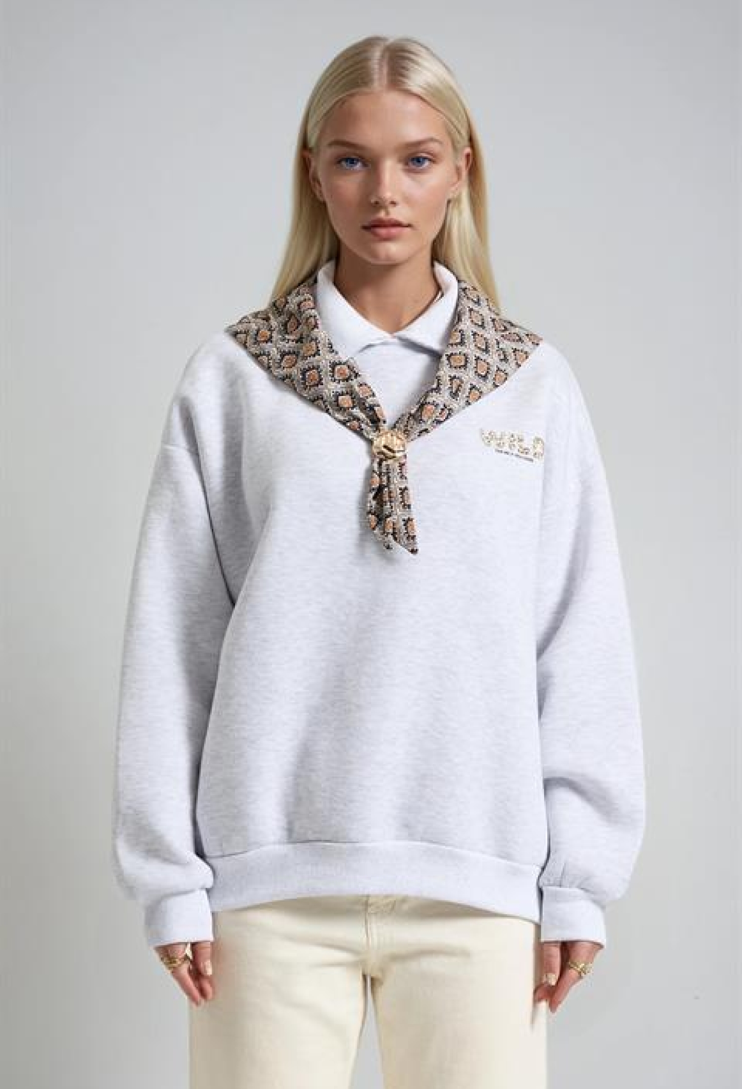 Oversized Polo Neck Sweatshirt - Brand: Sobe Istanbul - Women & Kids, Baby Clothes Wholesale - TheBS Women