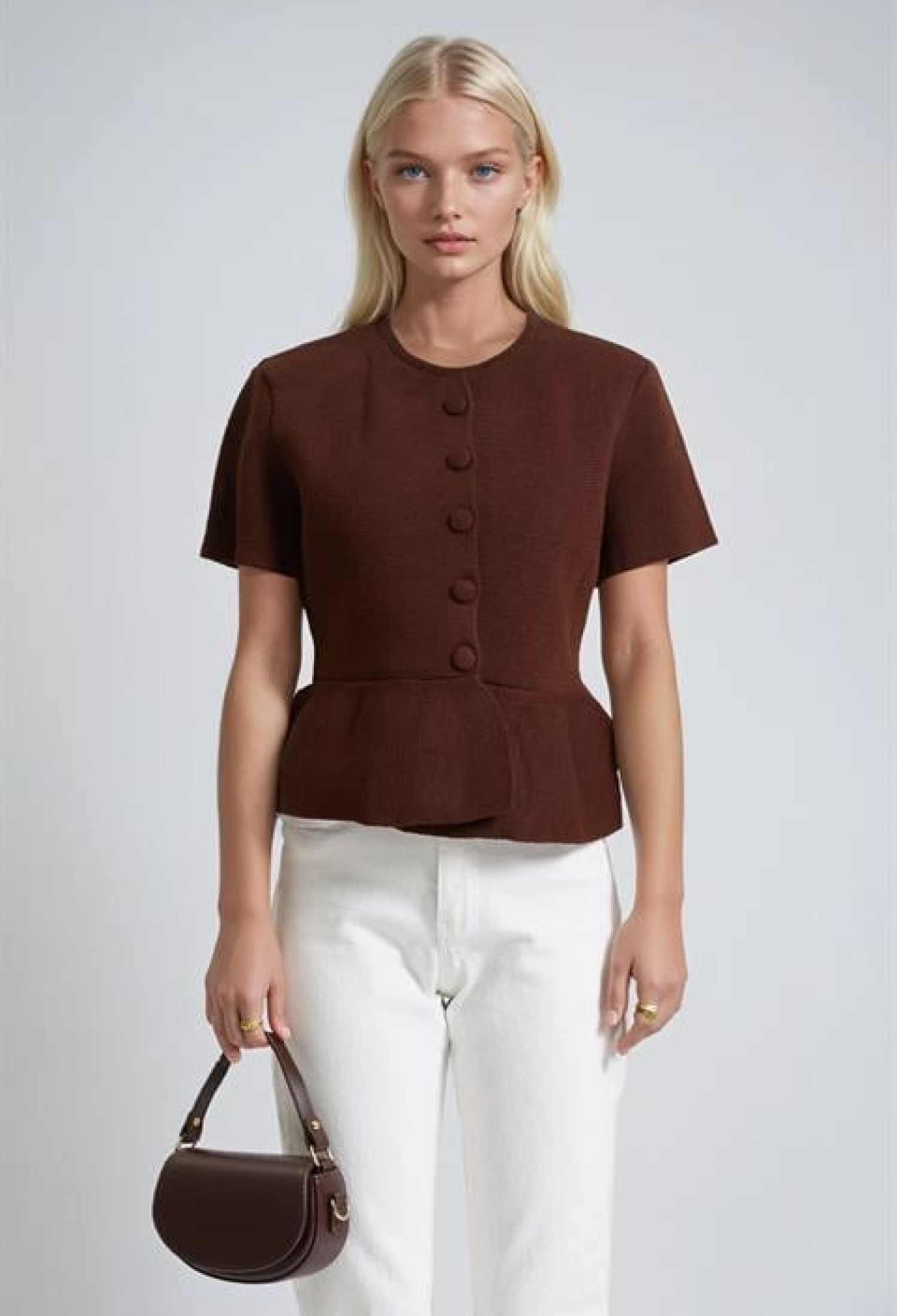 Cardigan With Buttoned Closure And Short Sleeves - Brand: Sobe Istanbul - Women & Kids, Baby Clothes Wholesale - TheBS Women