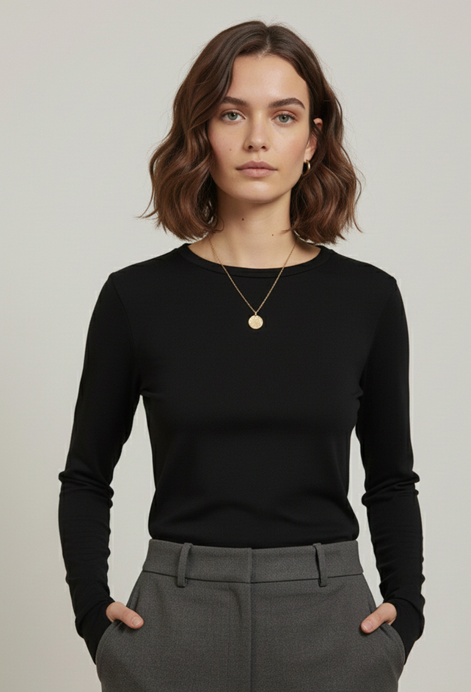 Slim Fit Casual Blouse With Round Neck - Brand: Puane - Women & Kids, Baby Clothes Wholesale - TheBS Women