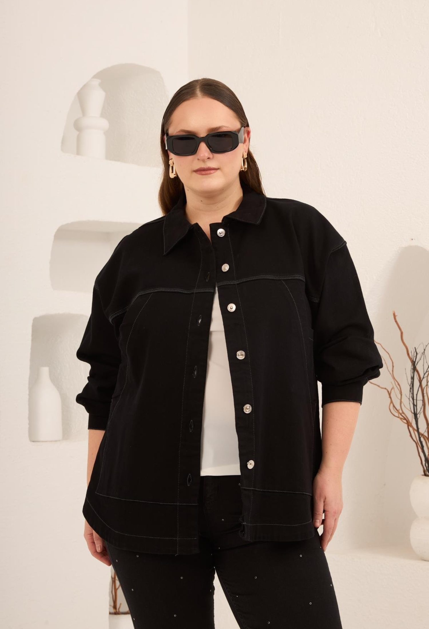 Casual Plus Size Streetwear Overshirt Jacket - Brand: RMG - Women & Kids, Baby Clothes Wholesale - TheBS Women