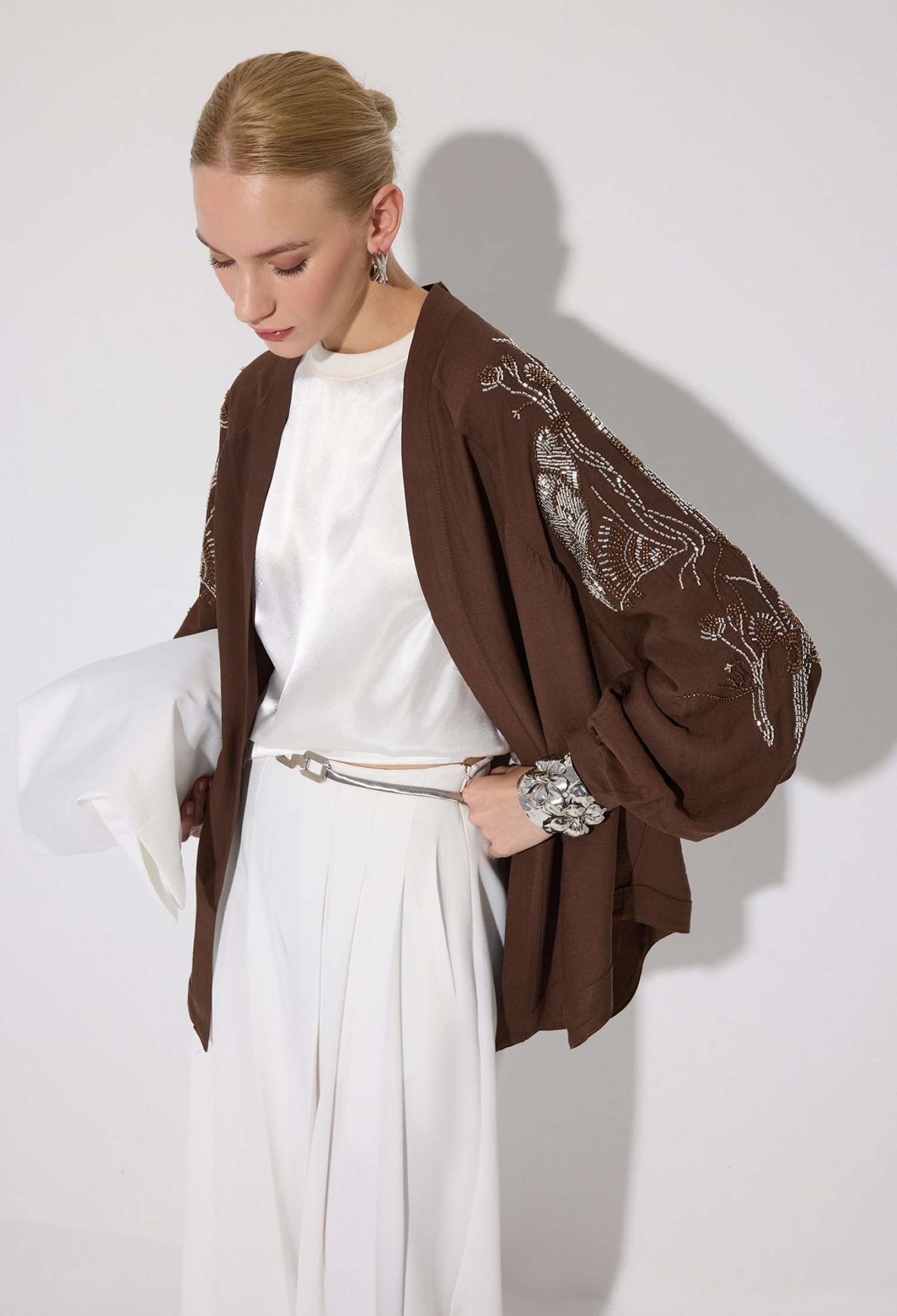 Ethnic Kimono With Floral Pattern - Brand: Touche Prive - Women & Kids, Baby Clothes Wholesale - TheBS Women