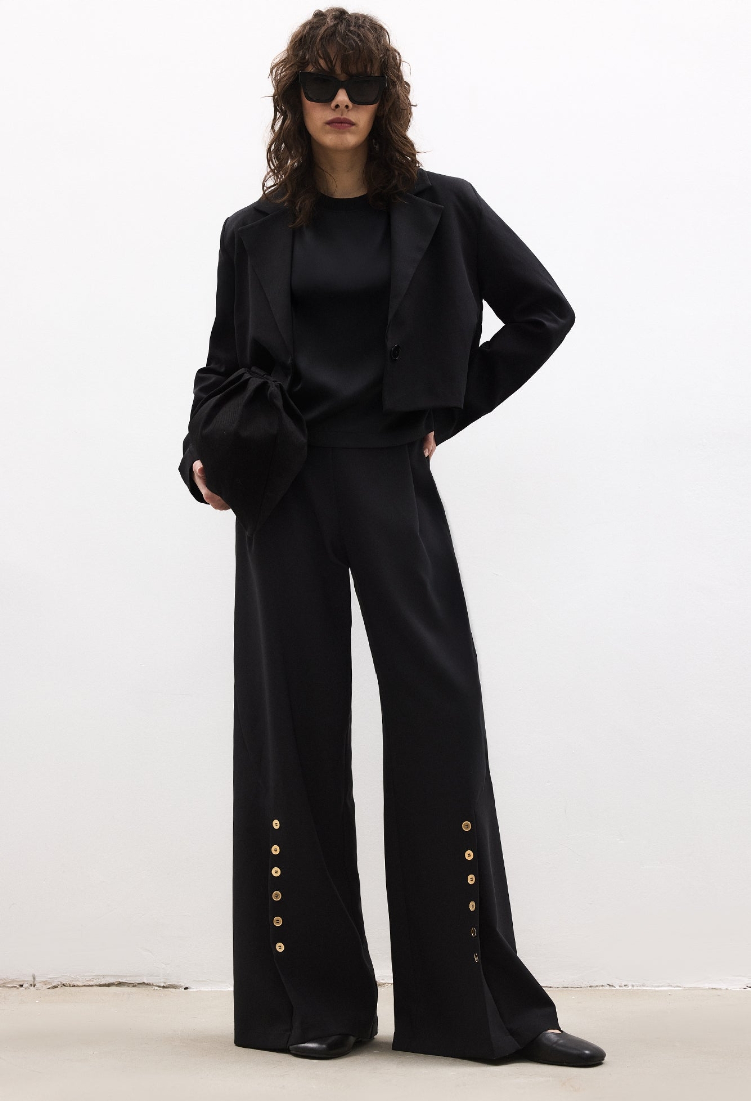 Black Palazzo Pants - Brand: Touche Prive - Women & Kids, Baby Clothes Wholesale - TheBS Women
