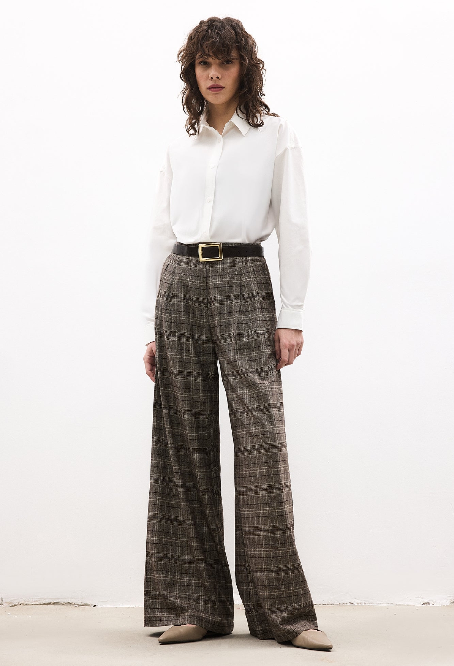 Brown Elegant Palazzo Pants - Brand: Touche Prive - Women & Kids, Baby Clothes Wholesale - TheBS Women