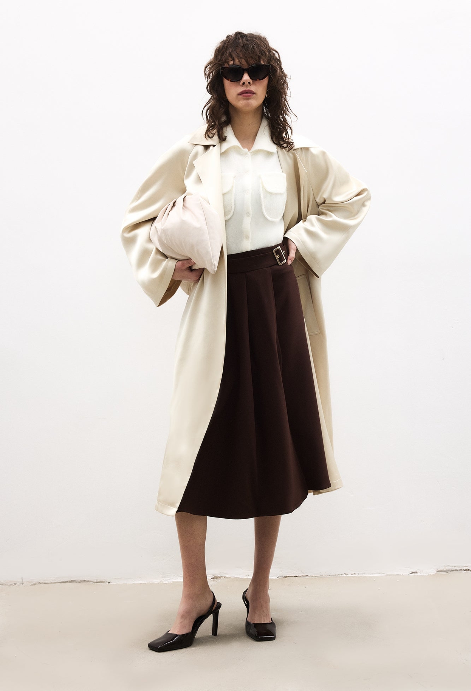 Elegant Formal Vintage A-Line Midi Skirt - Brand: Touche Prive - Women & Kids, Baby Clothes Wholesale - TheBS Women