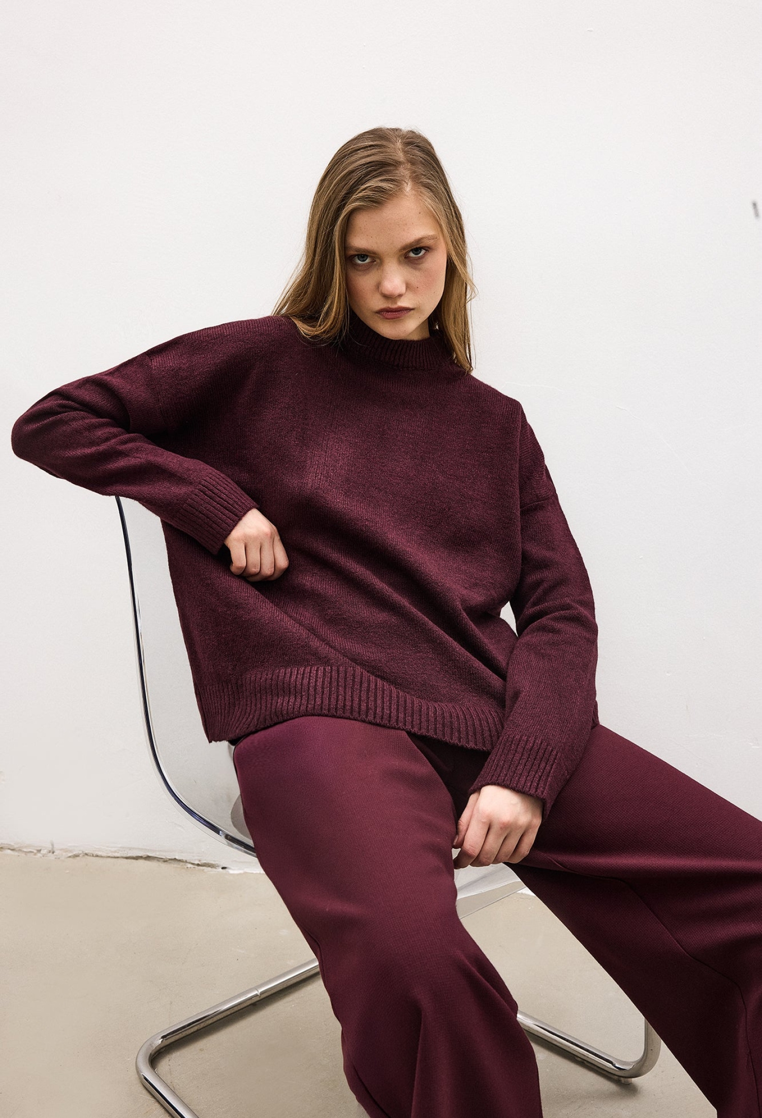 Sweater Oversized Fit High Neck - Brand: Touche Prive - Women & Kids, Baby Clothes Wholesale - TheBS Women