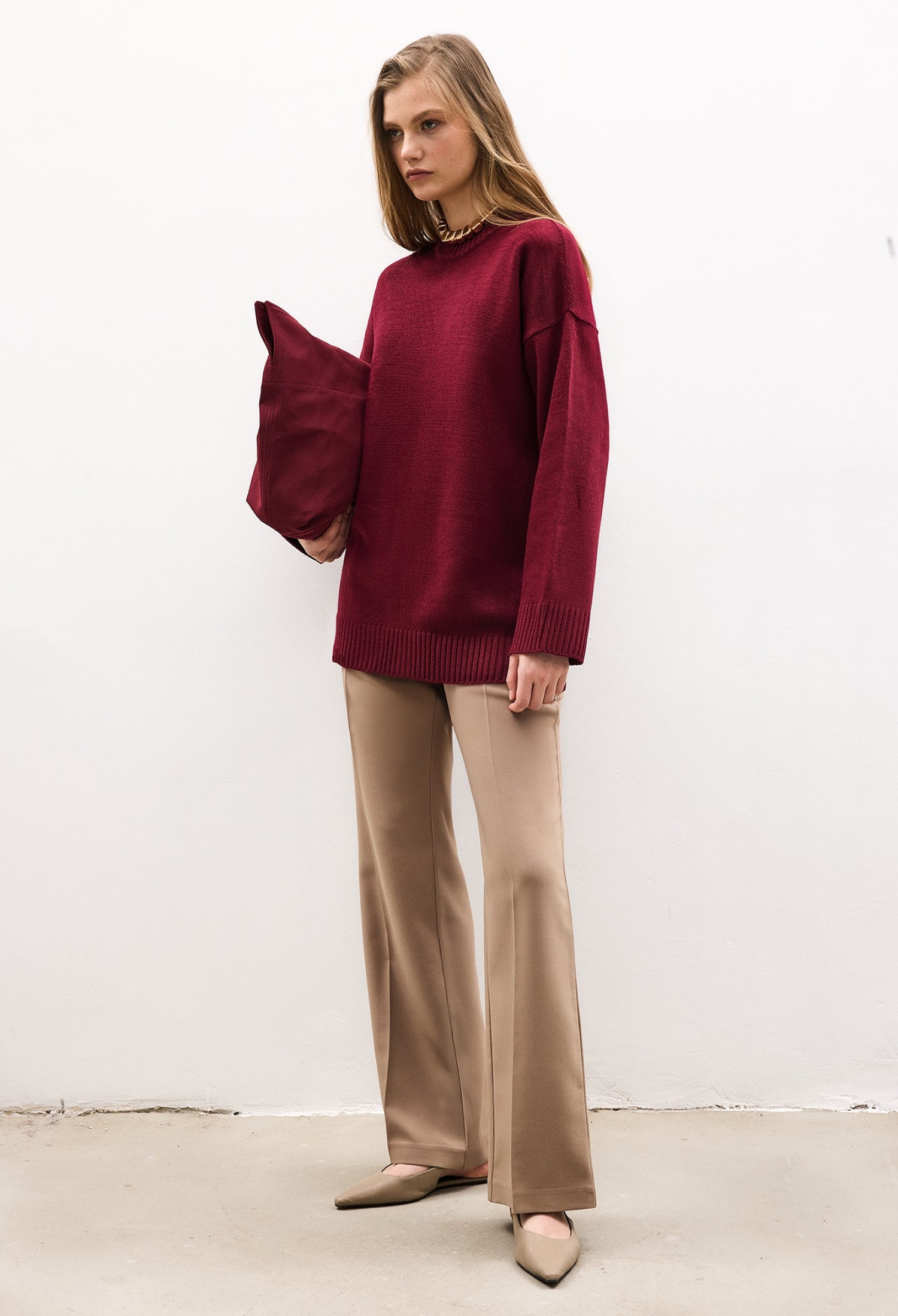 Sweater With High Neck And Oversized Fit - Brand: Touche Prive - Women & Kids, Baby Clothes Wholesale - TheBS Women