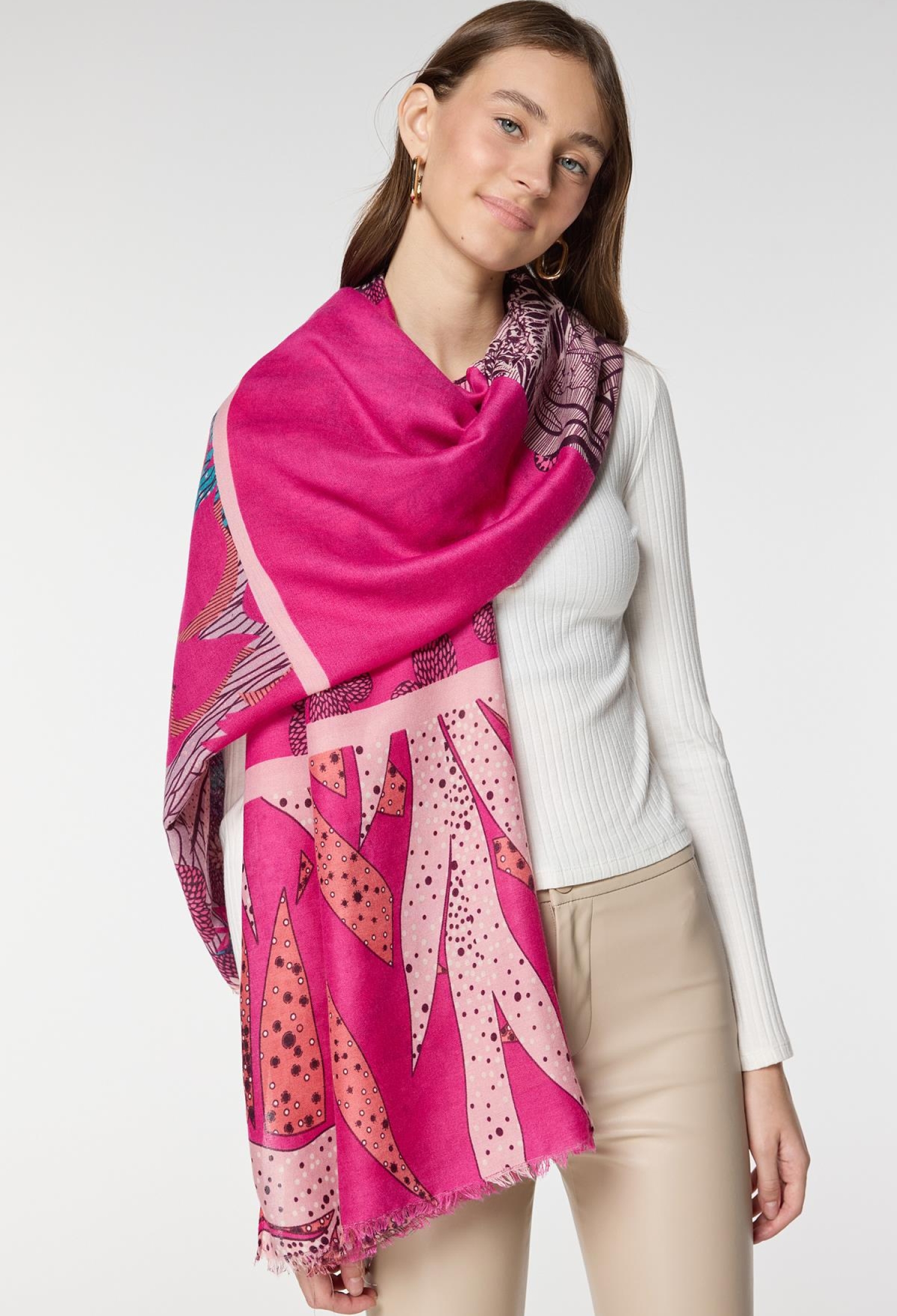 Floral Patterned Shawl - Brand: Axesoire - Women & Kids, Baby Clothes Wholesale - TheBS Women