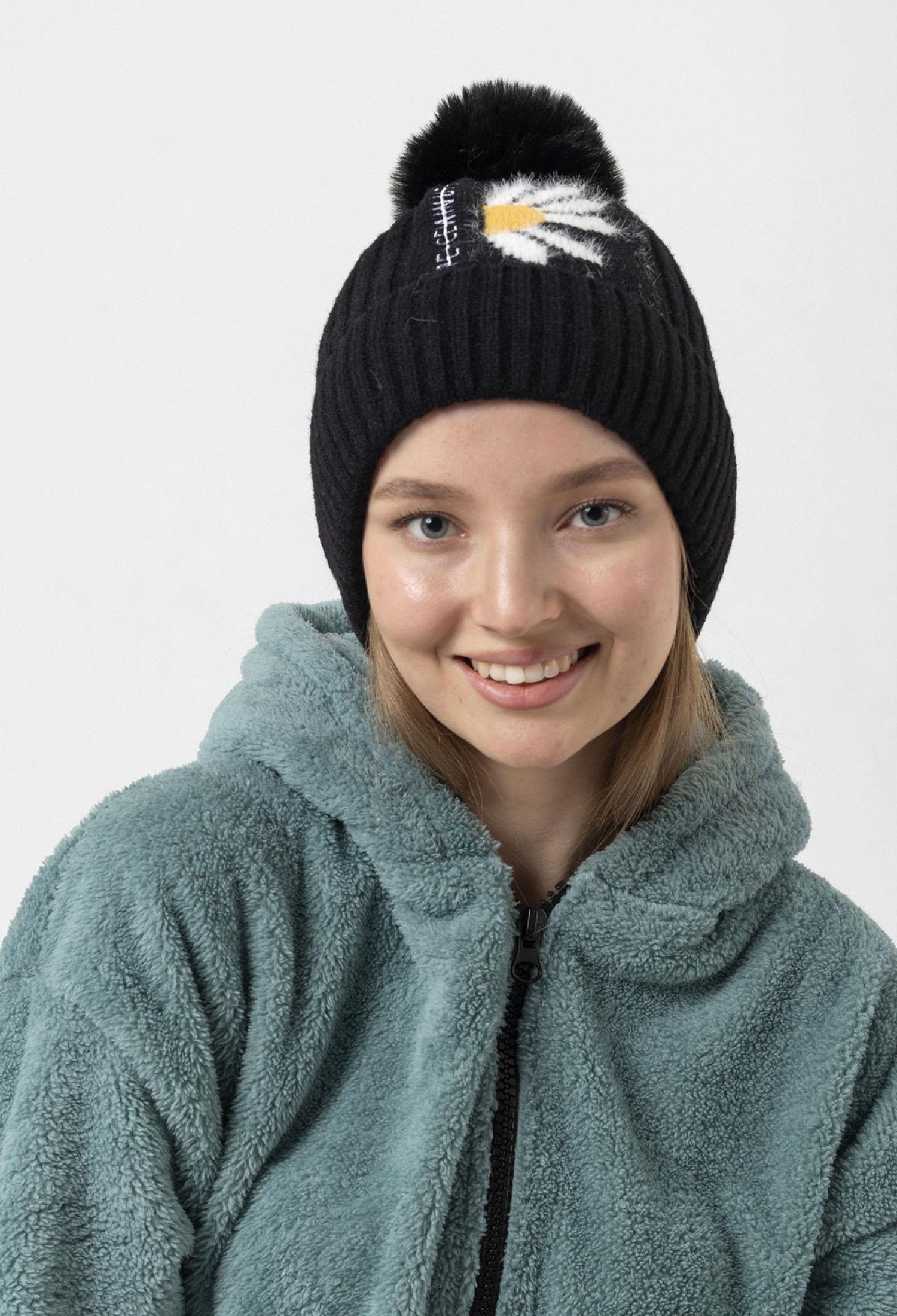 Embroidered Pompom Beret - Brand: Axesoire - Women & Kids, Baby Clothes Wholesale - TheBS Women