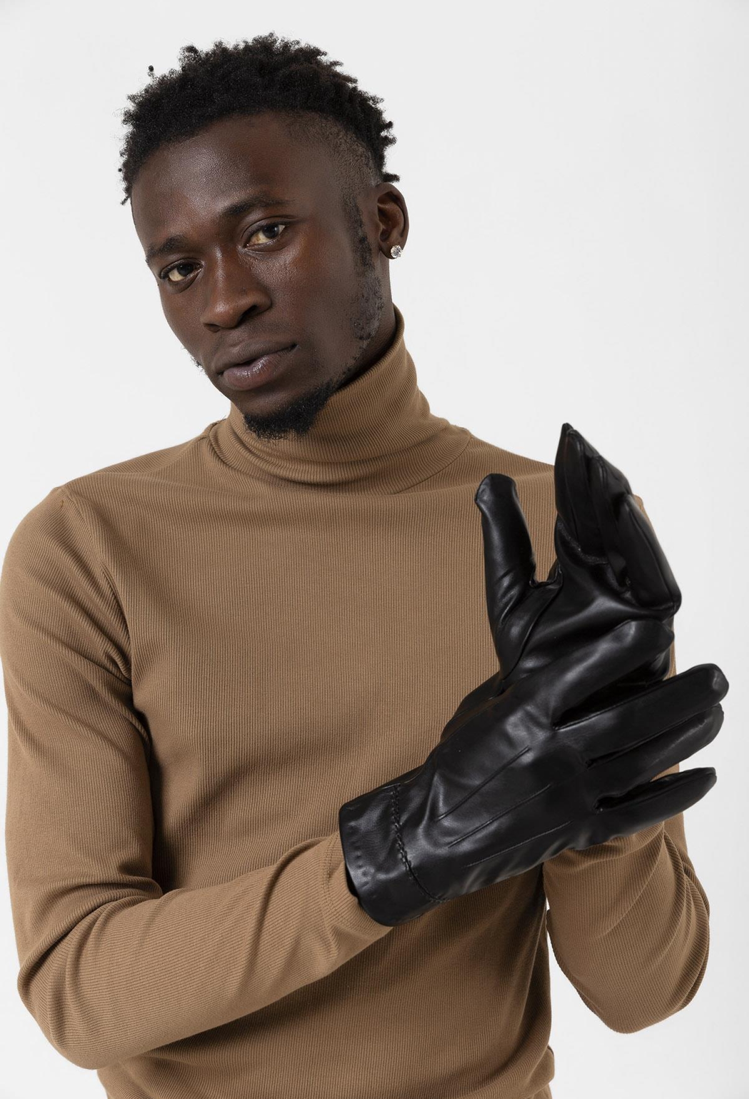 Leather Men's Gloves - Black - Brand: Axesoire - Women & Kids, Baby Clothes Wholesale - TheBS Women